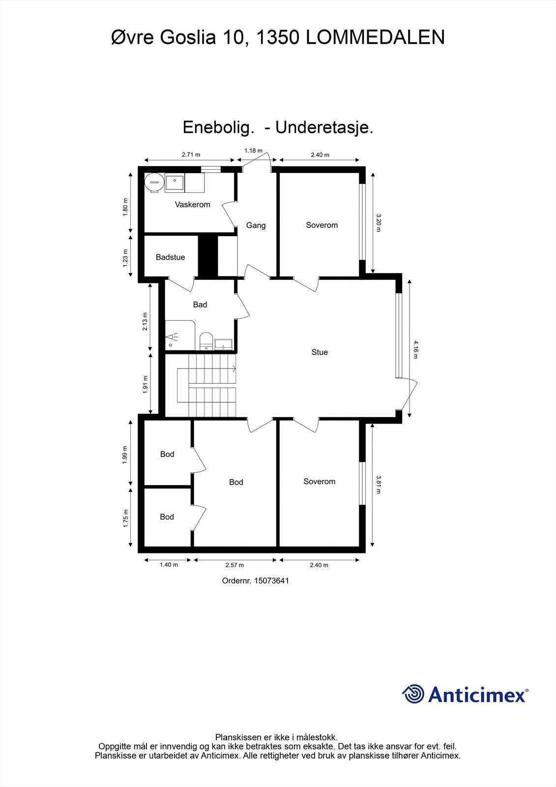 Plantegning underetasje Galleribilde