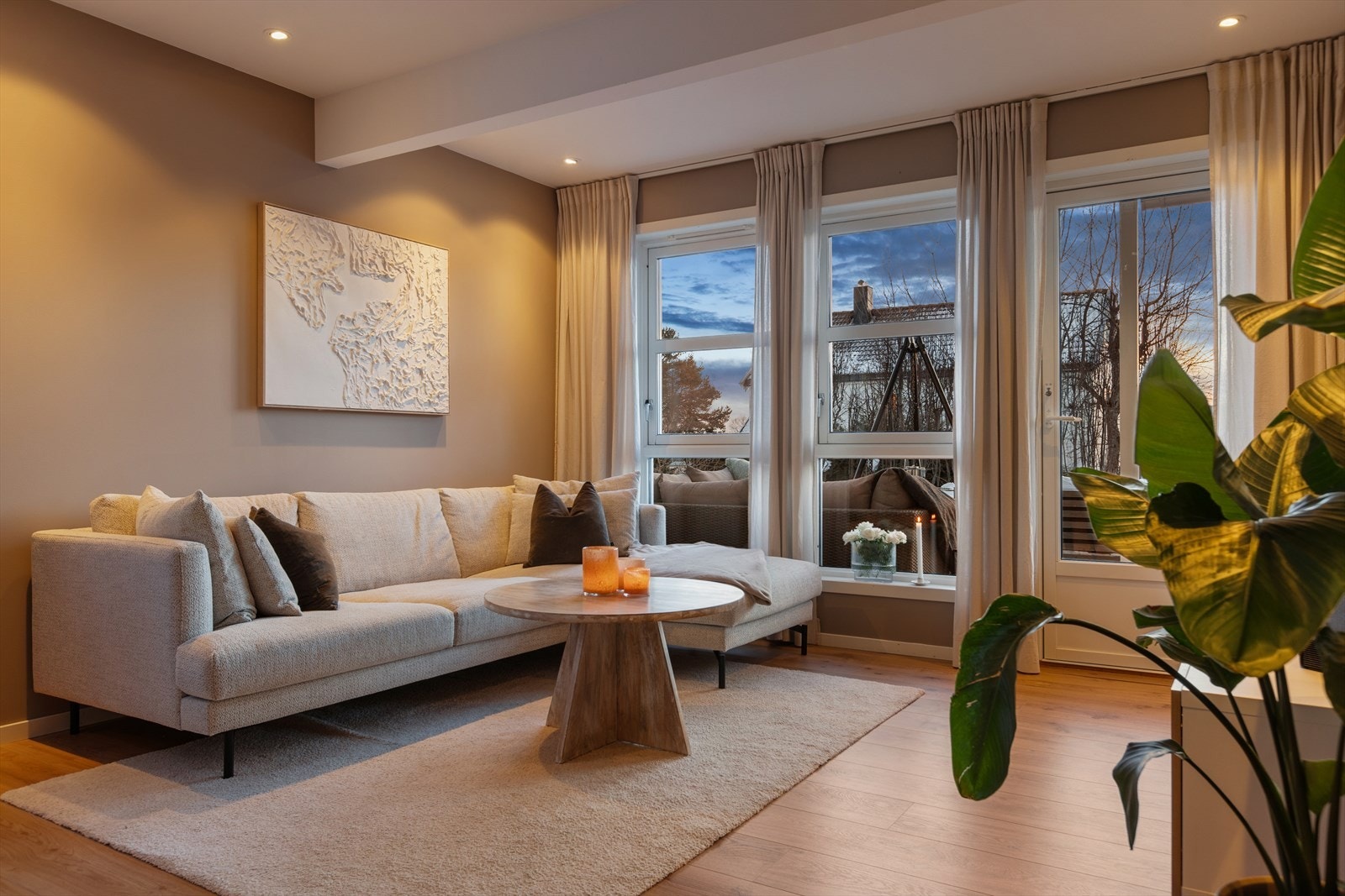 Stuen er ca. 24,6 m². Galleribilde