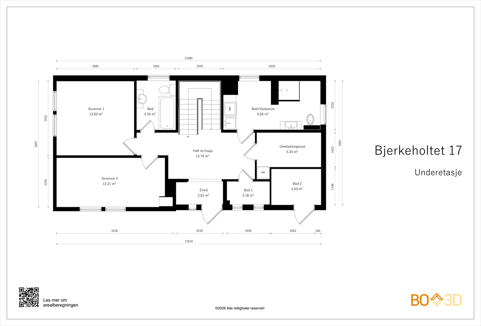 Plantegning underetasje. Galleribilde
