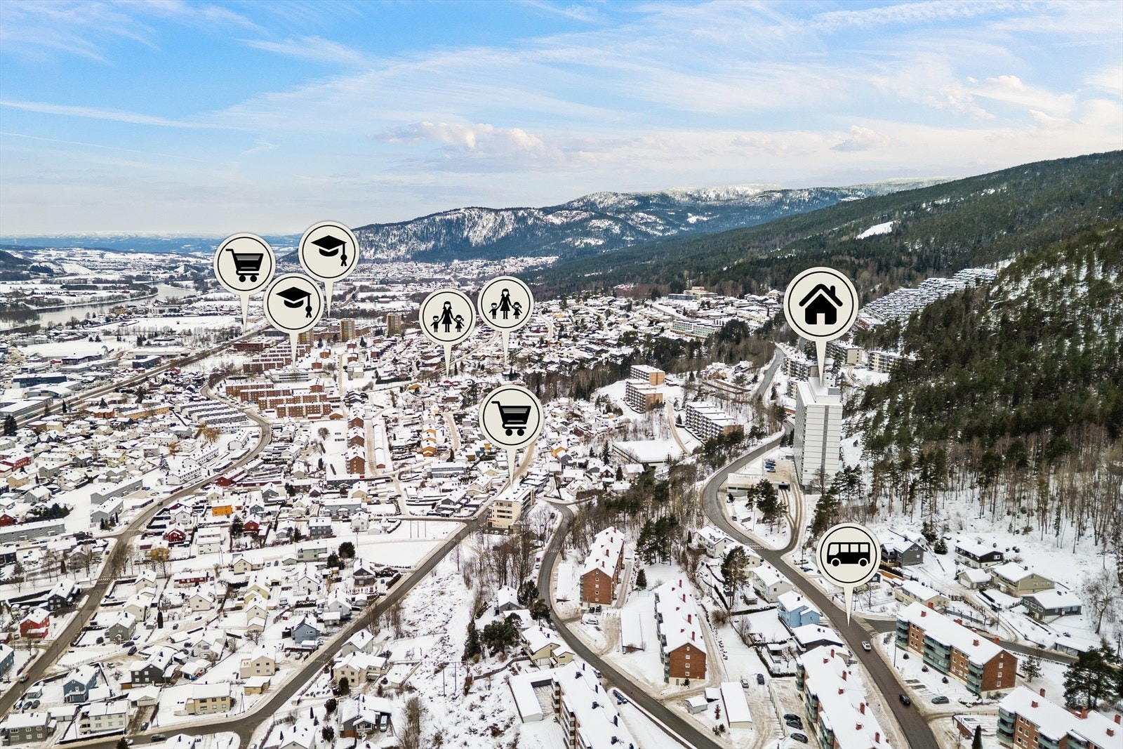 Meget god beliggenhet - sentralt til det meste Galleribilde