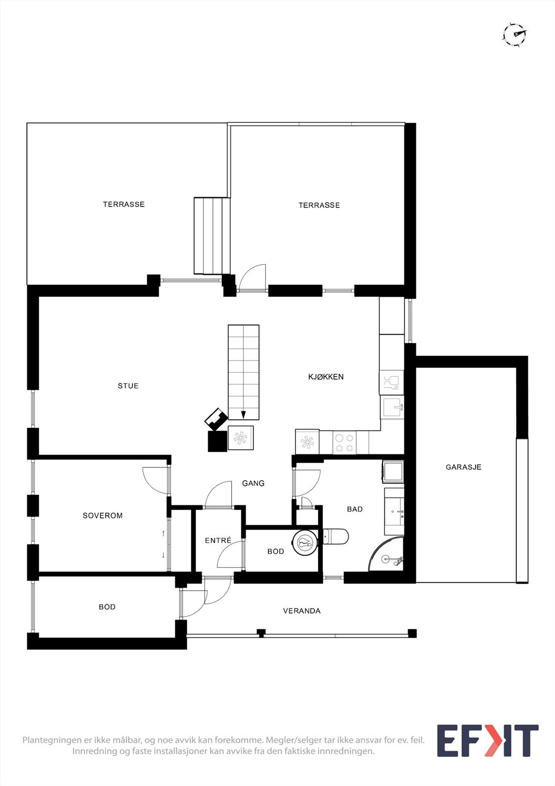 Plantegning 1. etasje Galleribilde