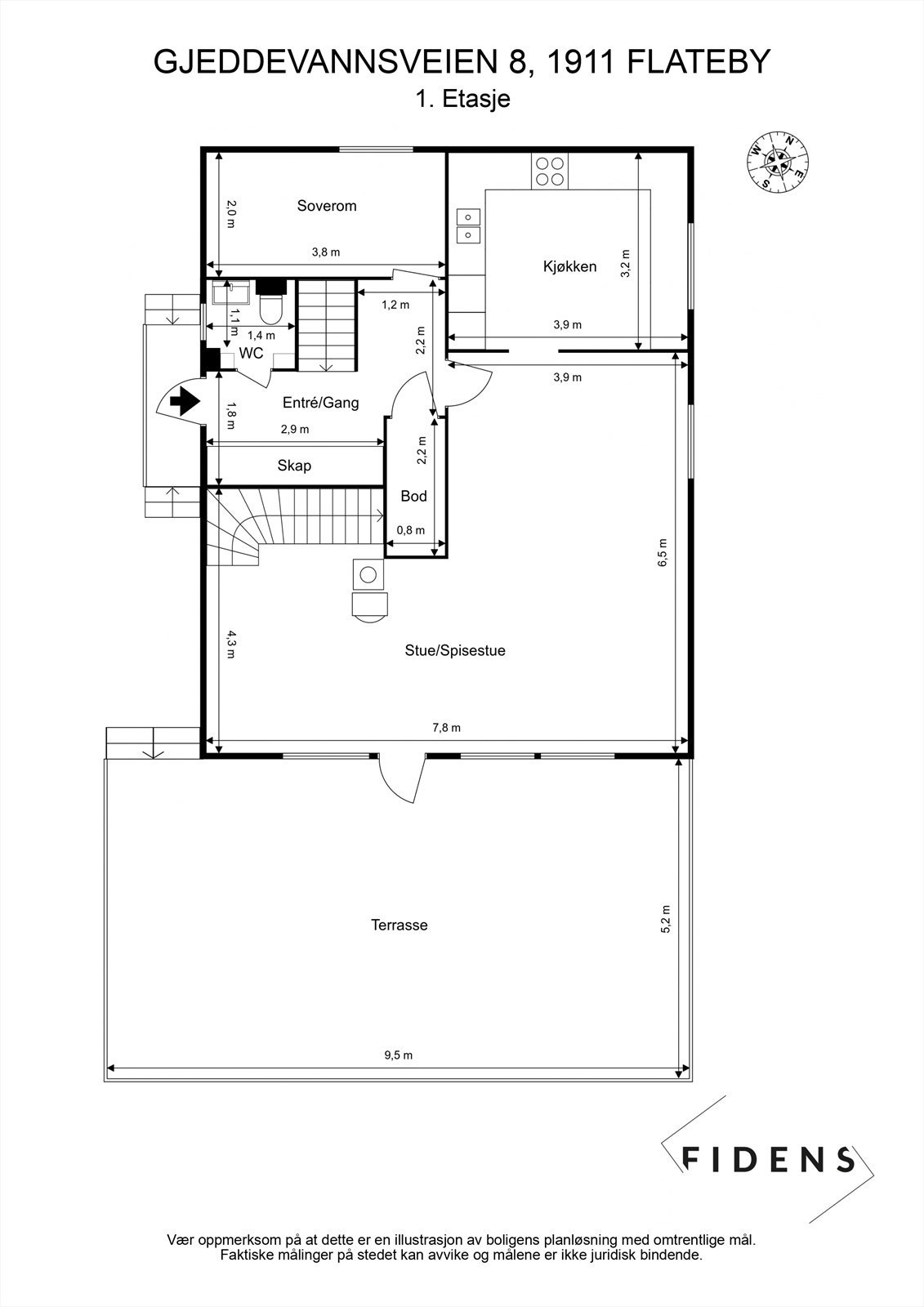 Plantegning 1. etasje. Galleribilde