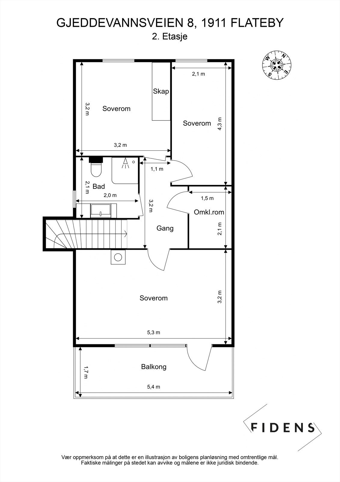 Plantegning 2. etasje. Galleribilde