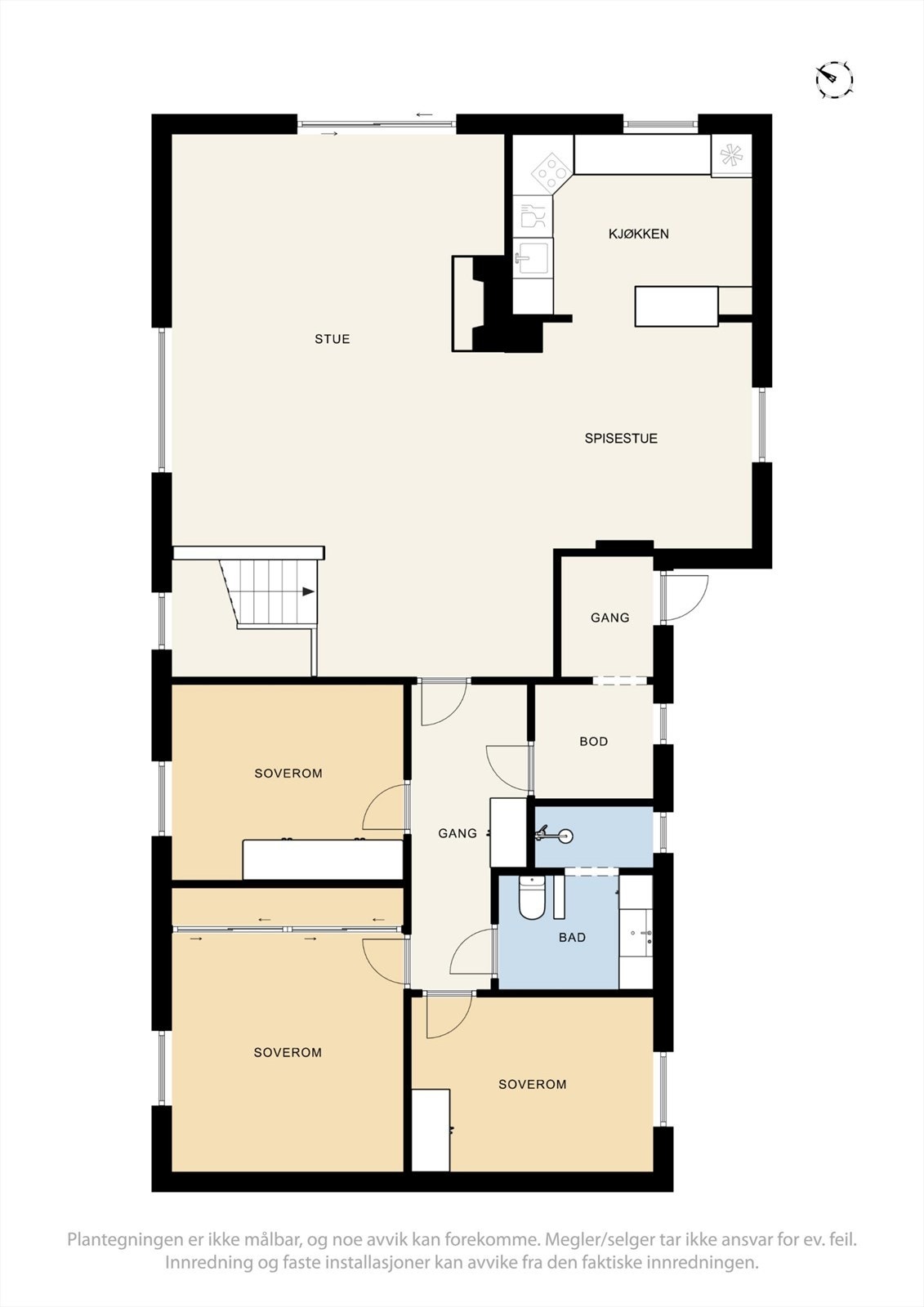 Plantegning 1. etasje Galleribilde