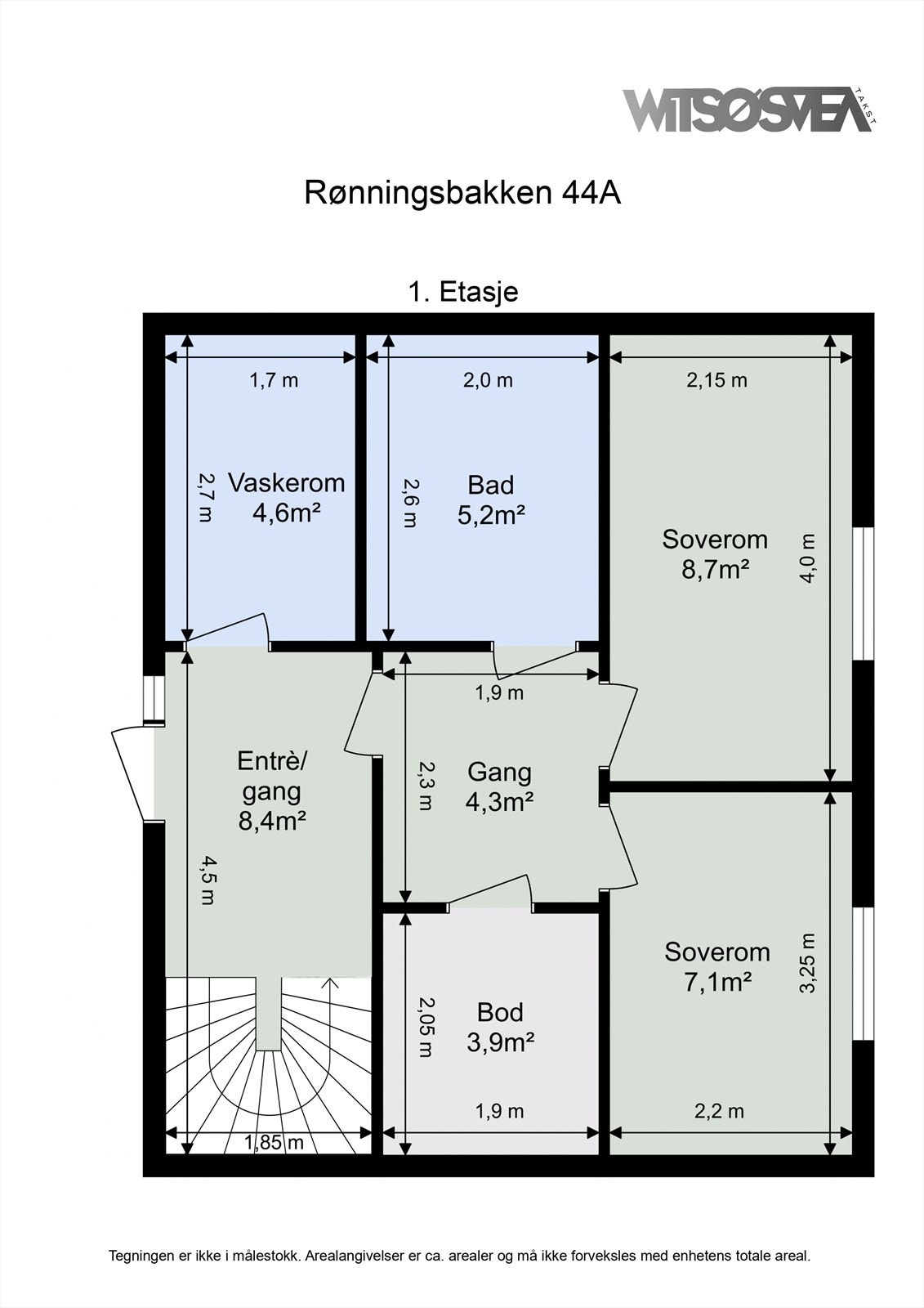 Planskisse 1. etasje. Galleribilde
