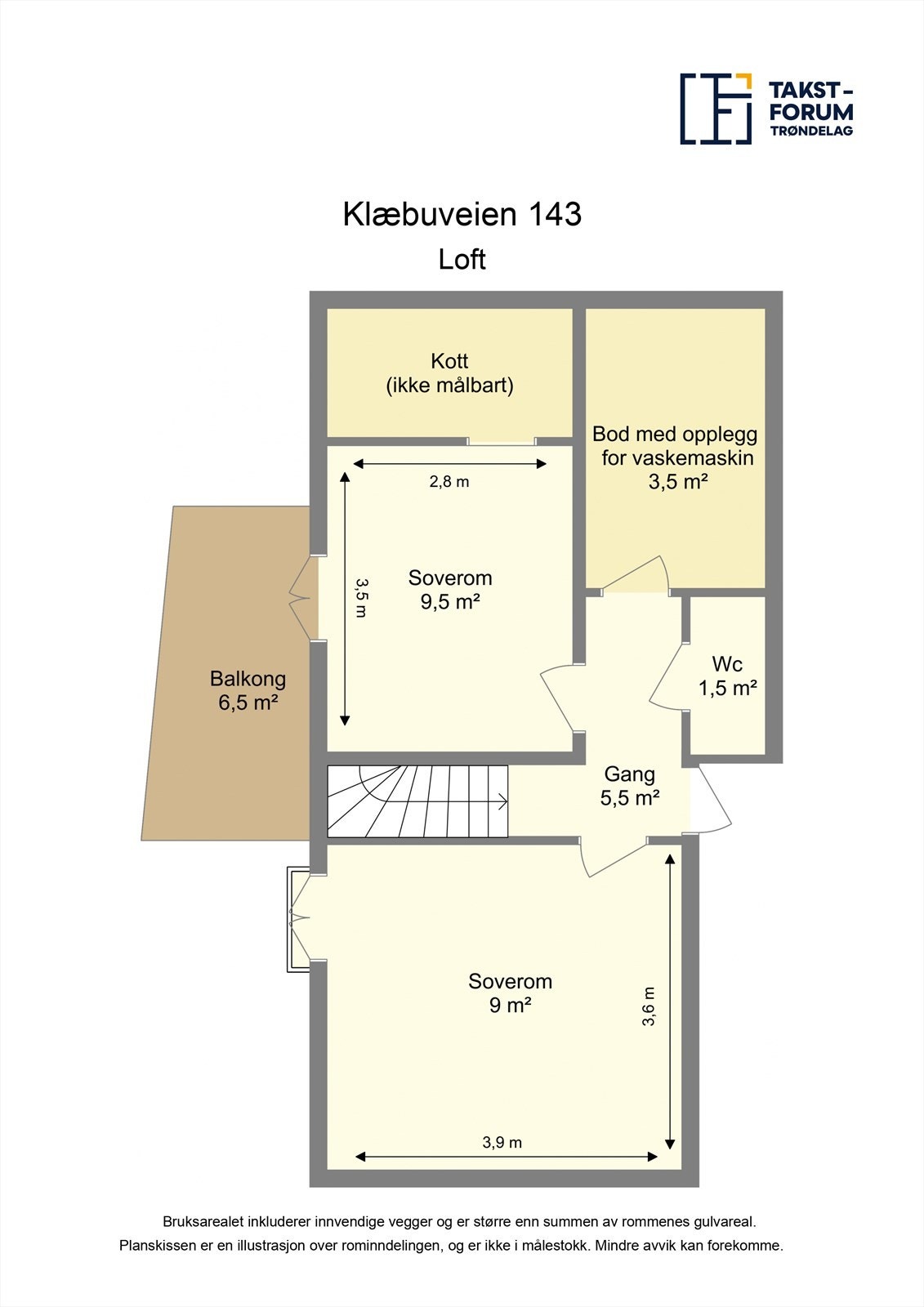 Planskisse - loft Galleribilde