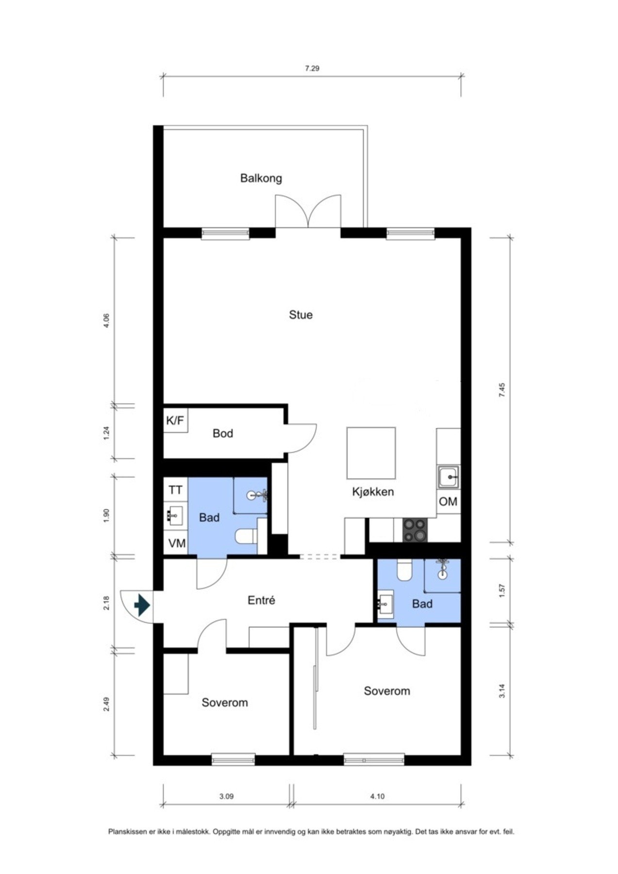 Planskisse Midtskogen 9B Galleribilde