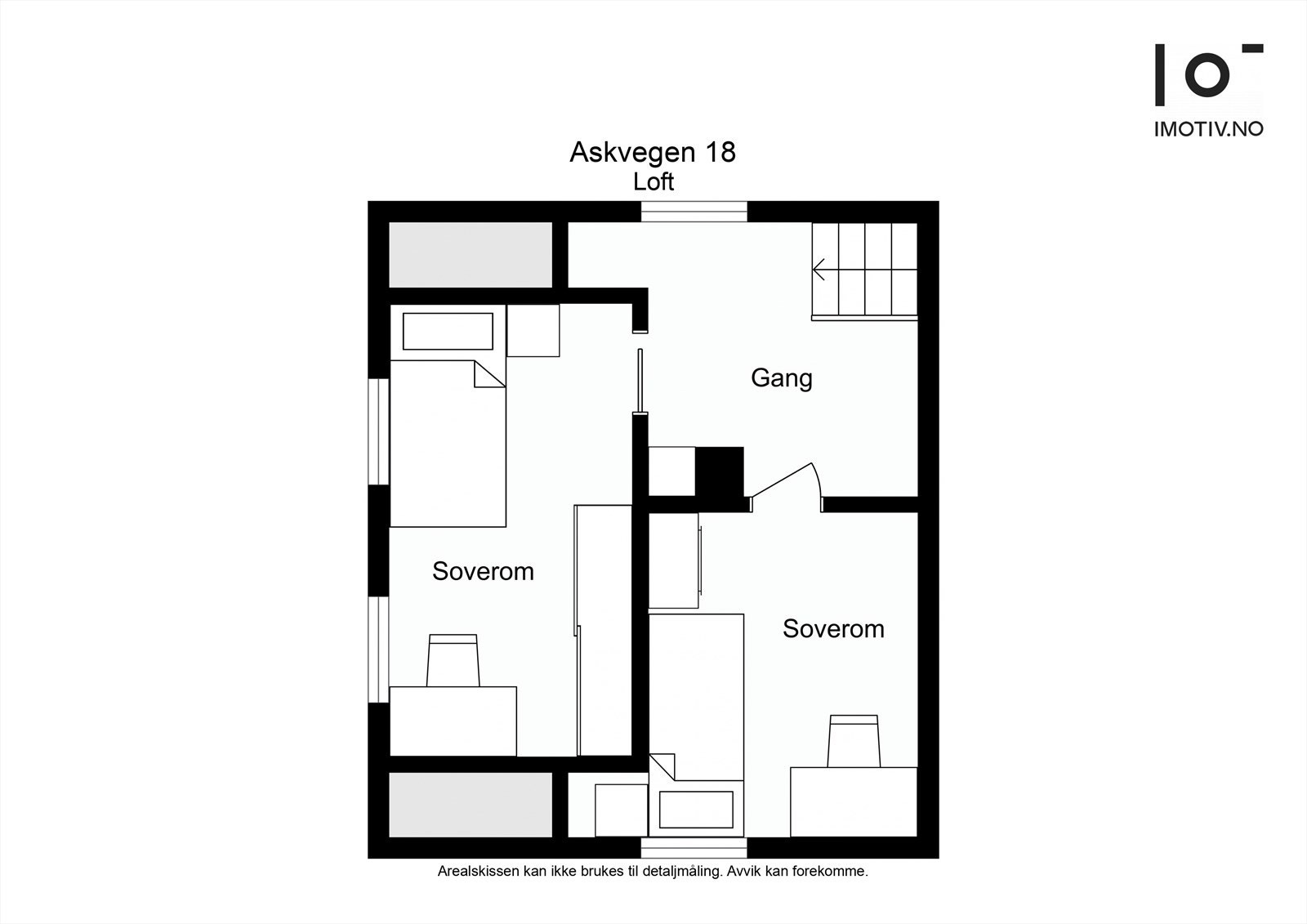 Plantegning loftsetasje. Galleribilde
