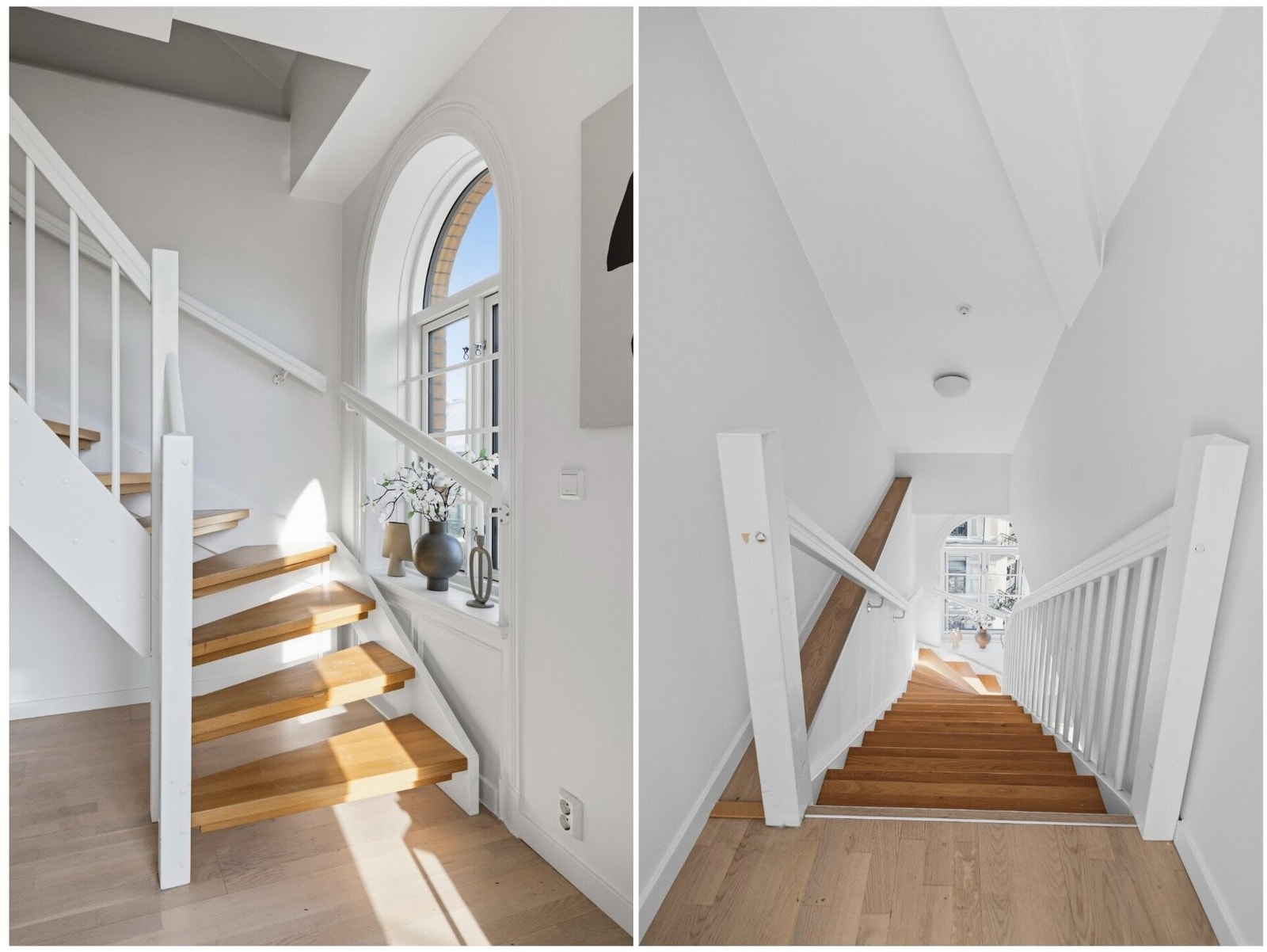 Fra stuen er det trapp opp til loftsetasjen. Galleribilde