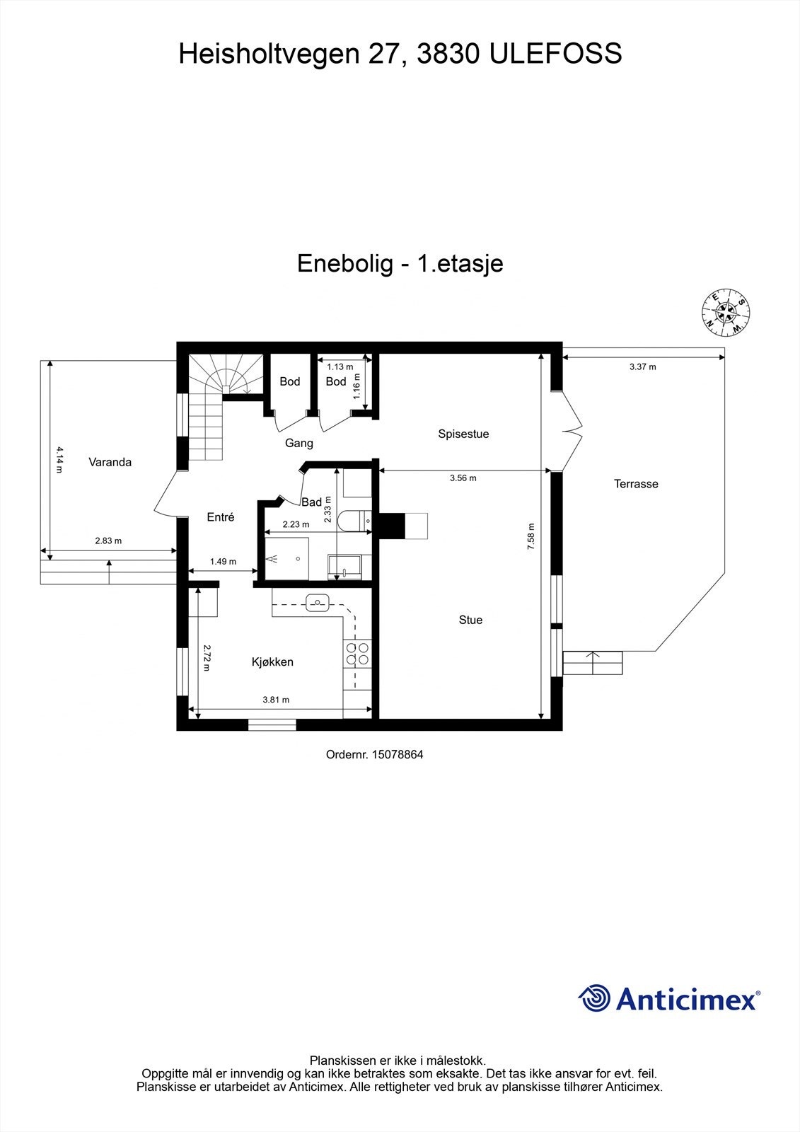 Plantegning 1. etg Galleribilde