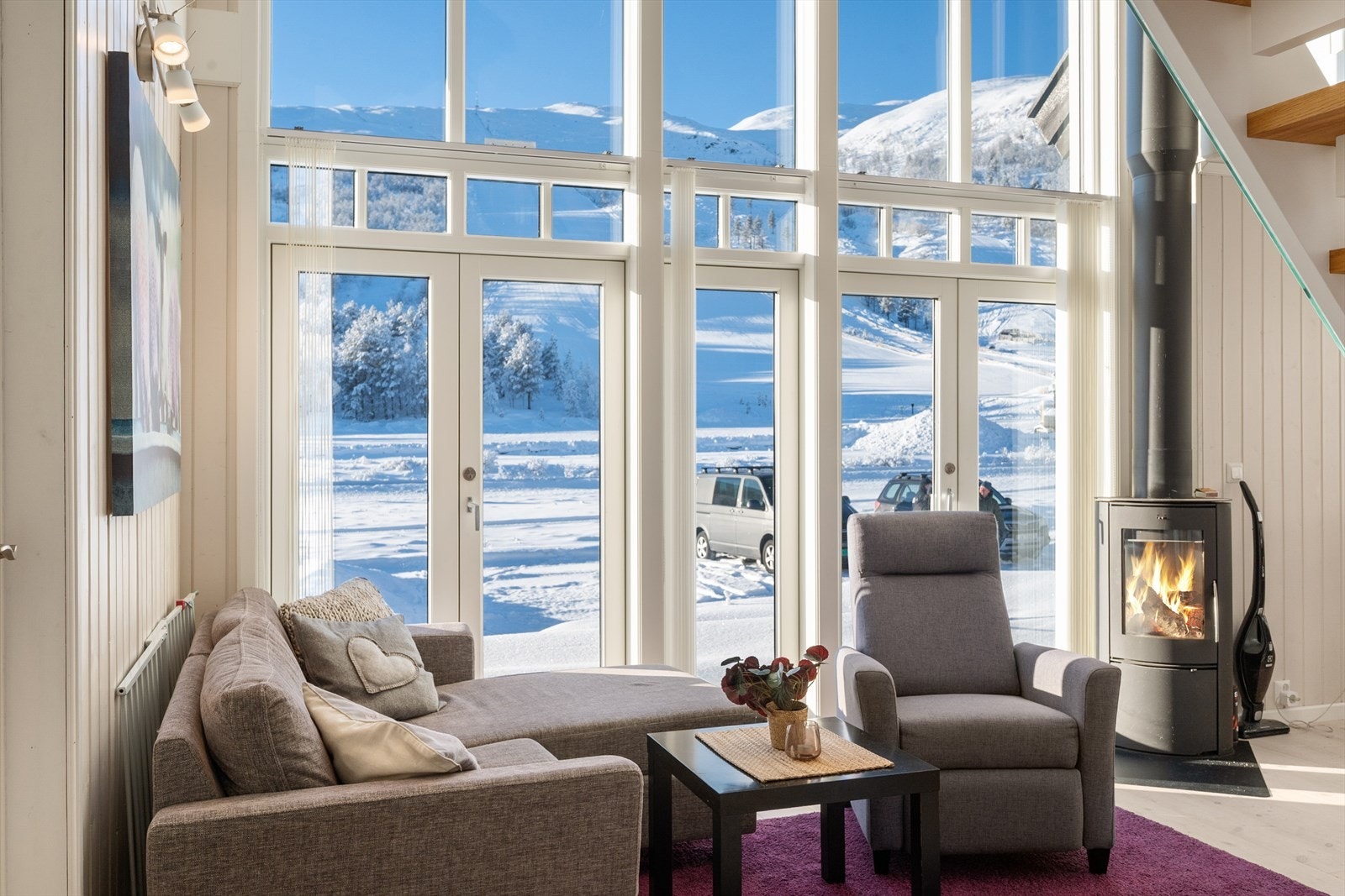 Utsikt mot skibakken. Galleribilde