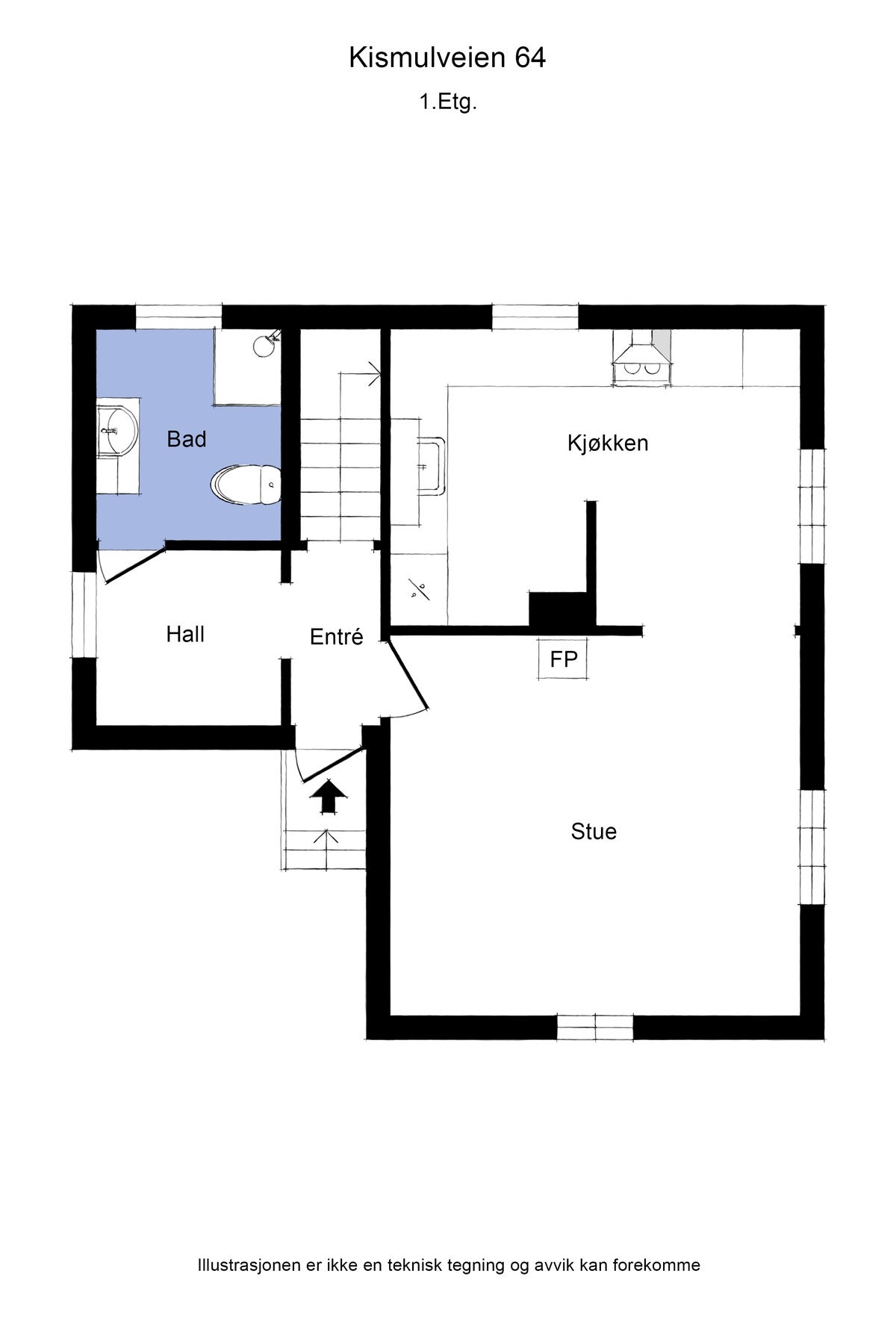 Plantegning 1. etasje. Galleribilde