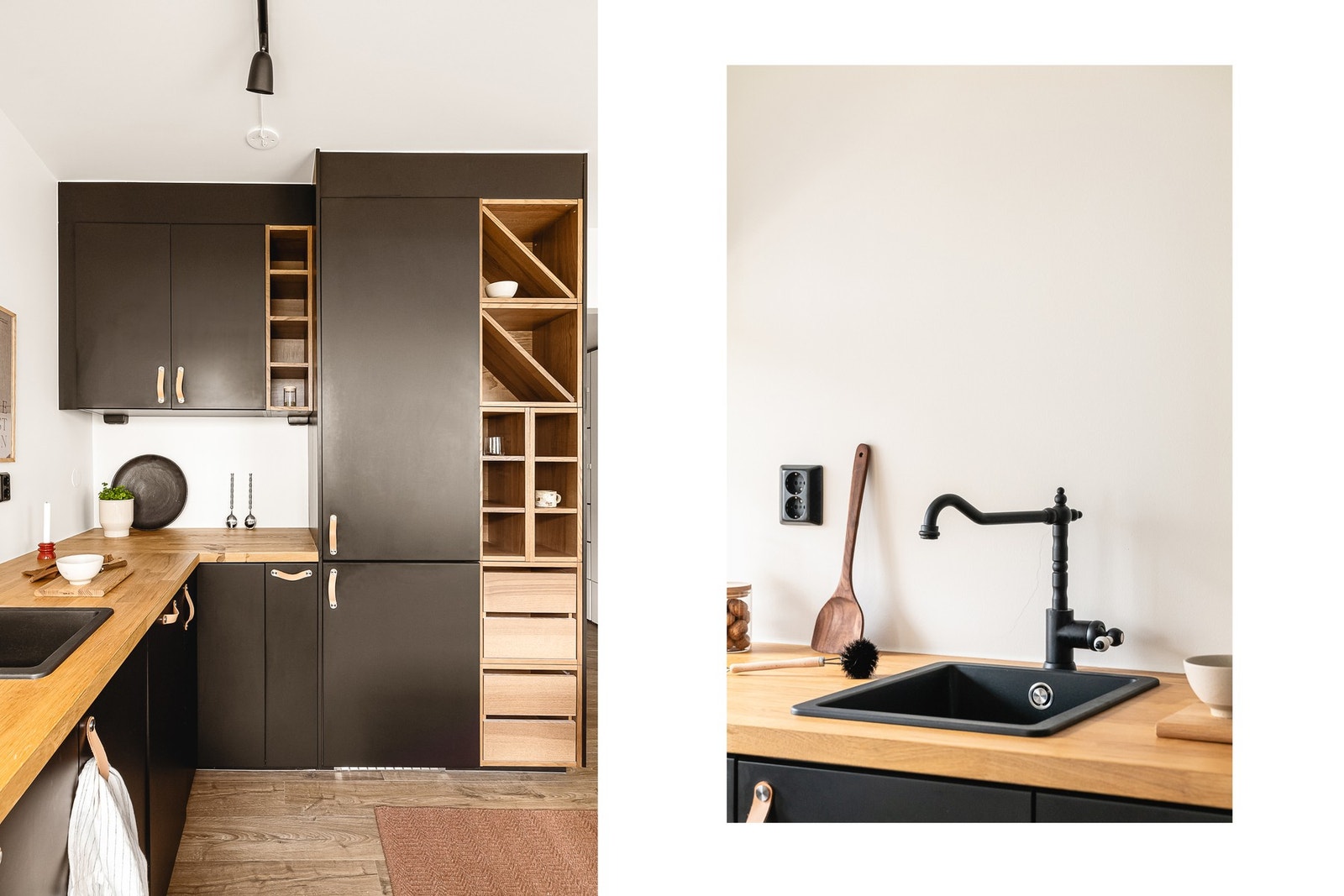 Kjøkkenøyen kan brukes som spiseplass og som ekstra arbeidsplass. Galleribilde