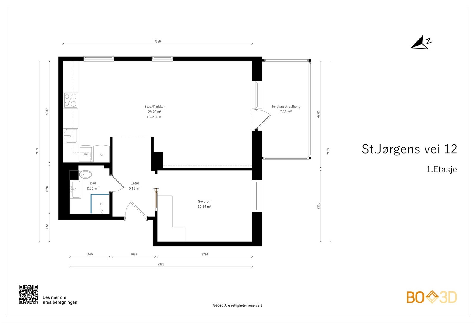 Leiligheten disponerer 1 loftsbod + 2 kjellerboder. Galleribilde