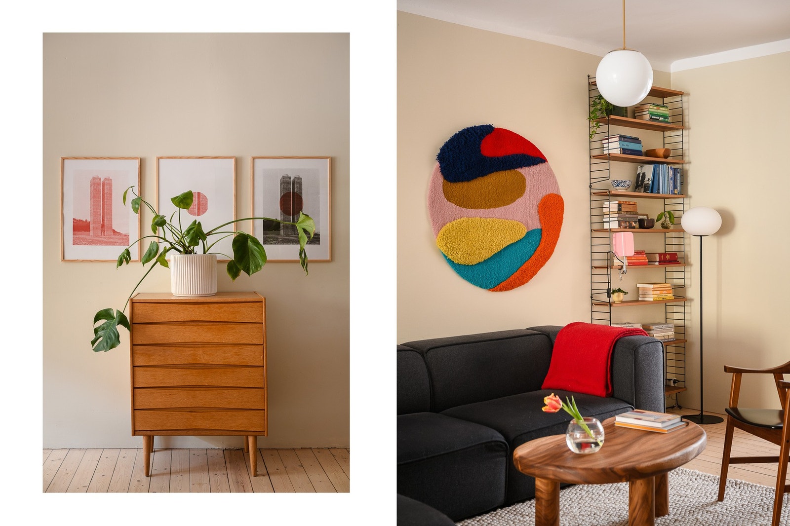 Gjennomgående materialvalg og vegger som ble malt i 2022, gir et helhetlig inntrykk. Galleribilde