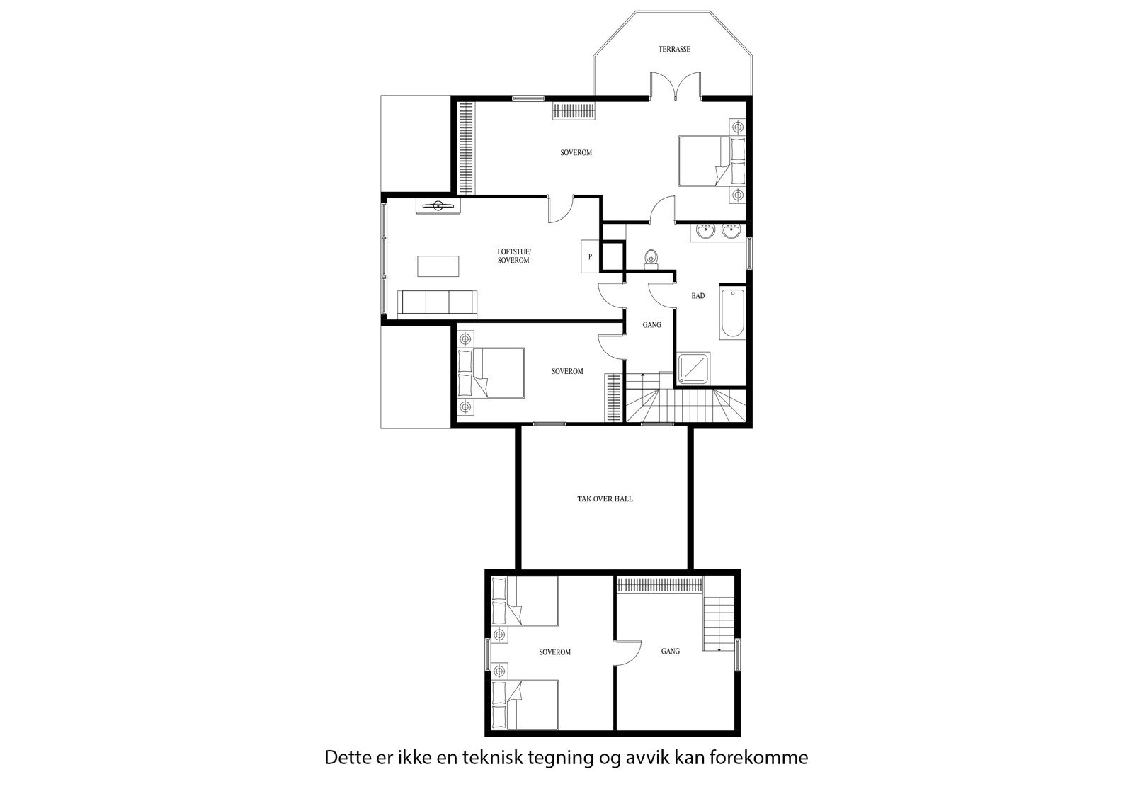 Plantegning 2. etasje Galleribilde