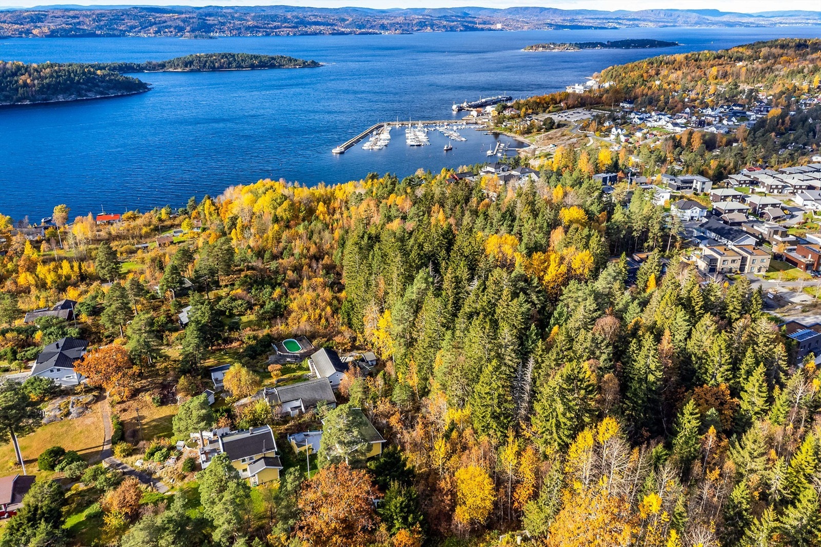 Iht. NIBIO har eiendommen 33,8 daa. produktiv skog. Skogbeltets nordside følger i hovedsak kommunegrensen Frogn-Nesodden. Galleribilde