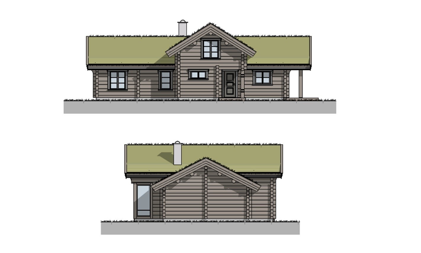 Fasade mot øst og sør Galleribilde