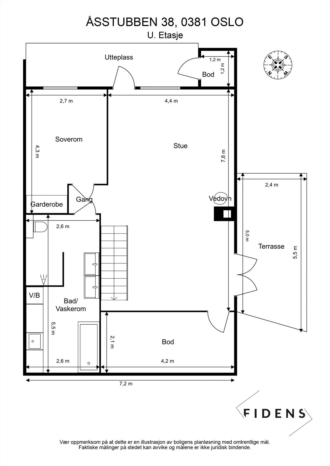 Plantegning underetasje Galleribilde