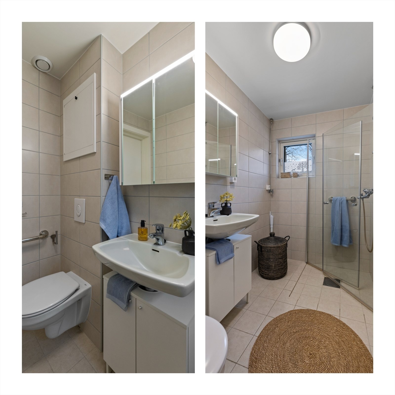 Varme i gulv og opplegg for vaskemaskin Galleribilde