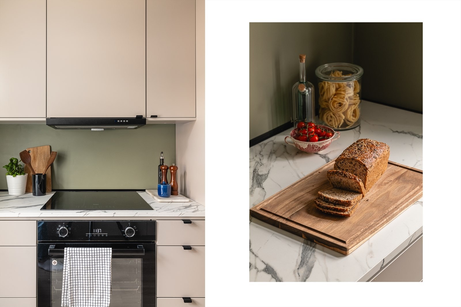 Kjøkkenet har fine fargekombinasjoner, og er fra Epoq. Galleribilde