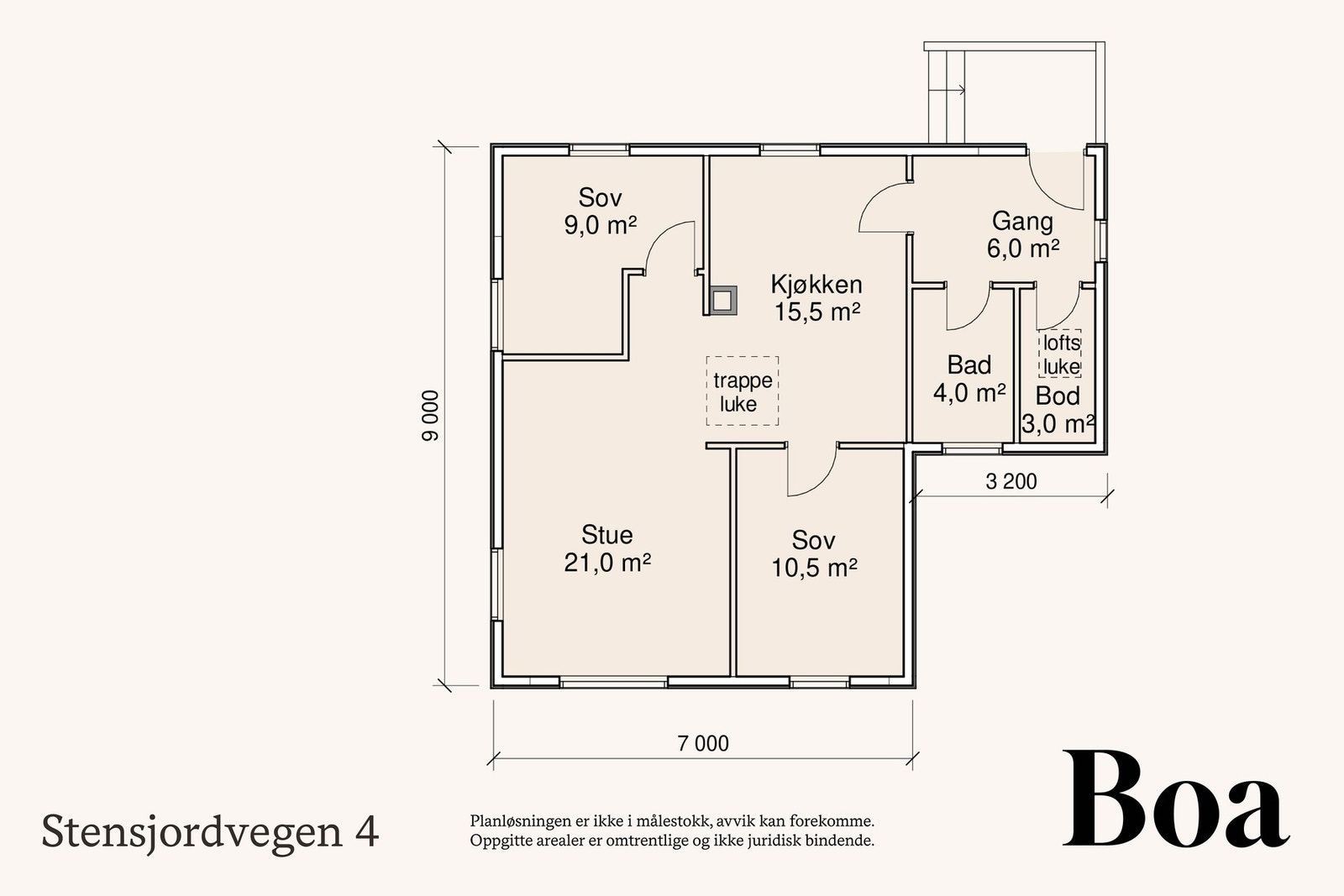 Illustrerende planløsning av 1. etg Galleribilde