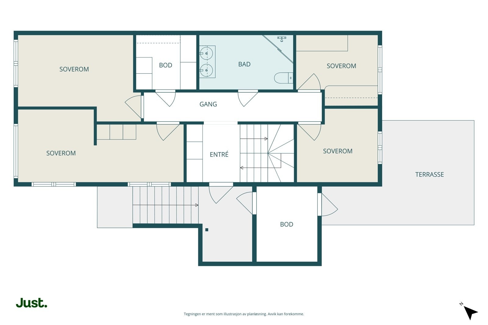Planskisse 2.etasje. Galleribilde
