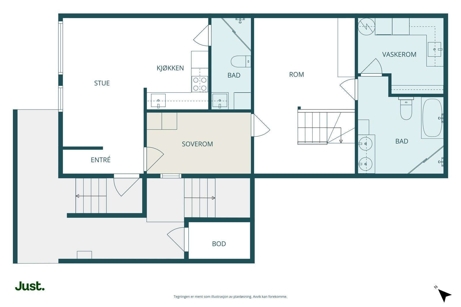 Planskisse 1.etasje. Galleribilde