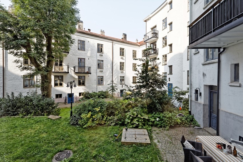 Sommerbilde fra bakgården. Galleribilde