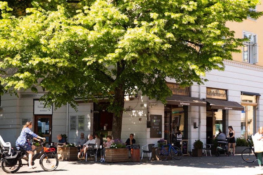 Området bugner av caféer, restauranter og kule butikker. Galleribilde