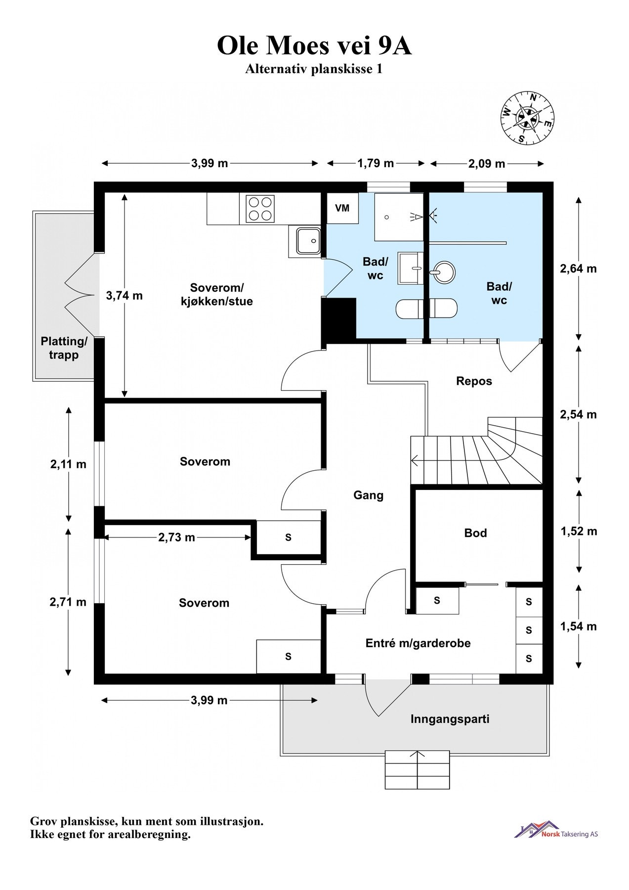 Forslag til alternativ planskisse 1 Galleribilde