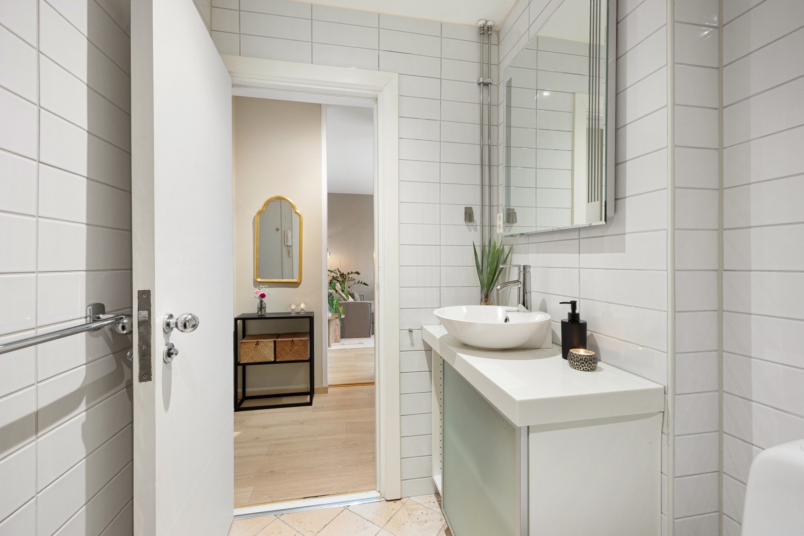 Det er opplegg for vaskemaskin. Galleribilde