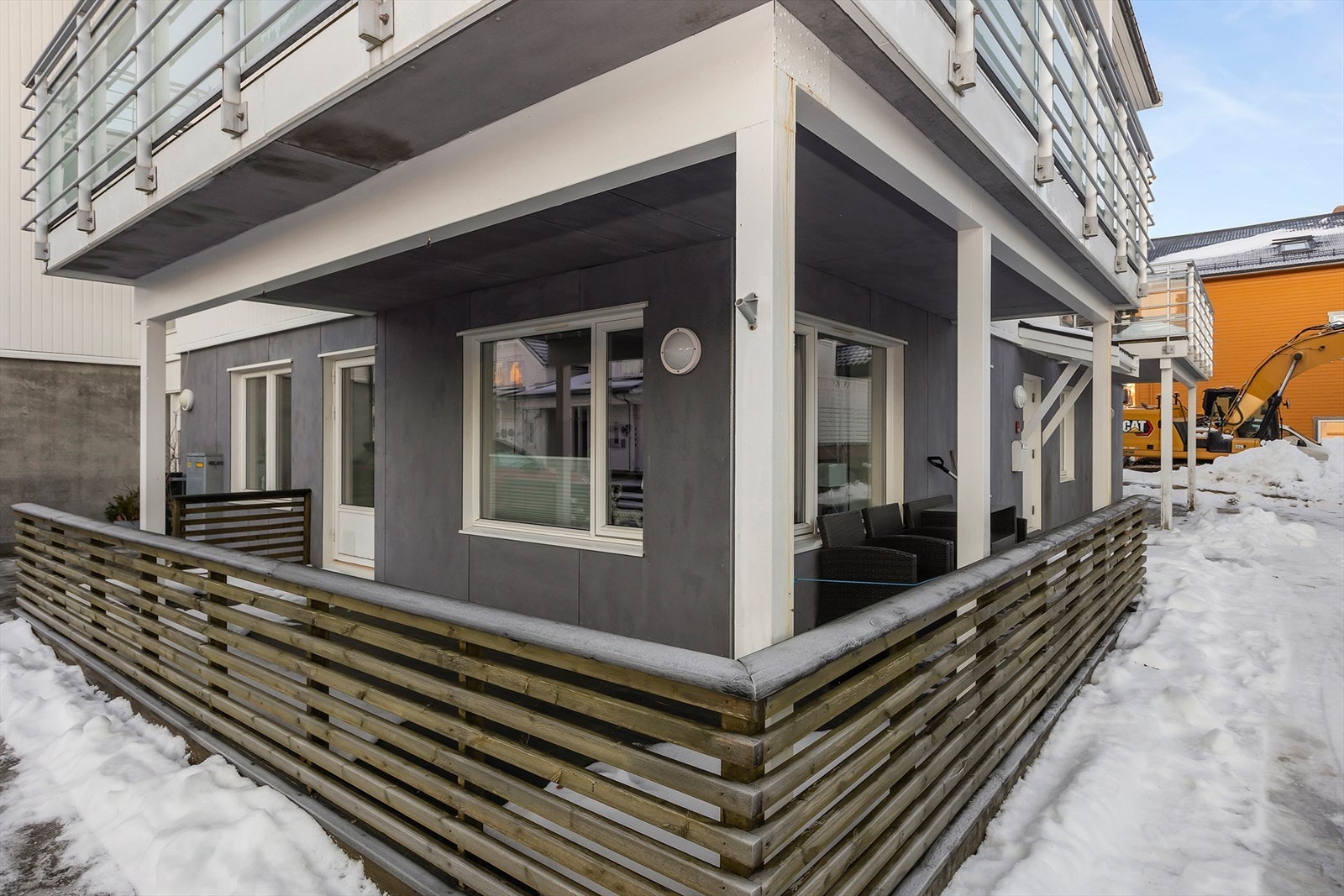 Utgang til stor terrasse Galleribilde