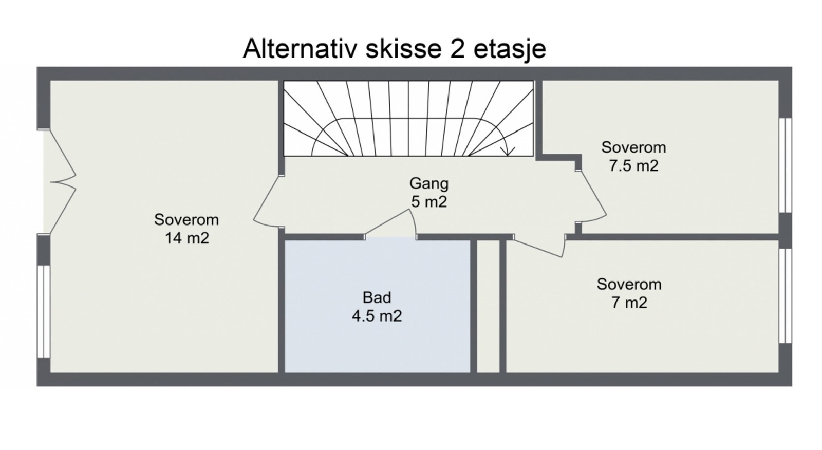 Alternativ planskisse 2.etg Galleribilde