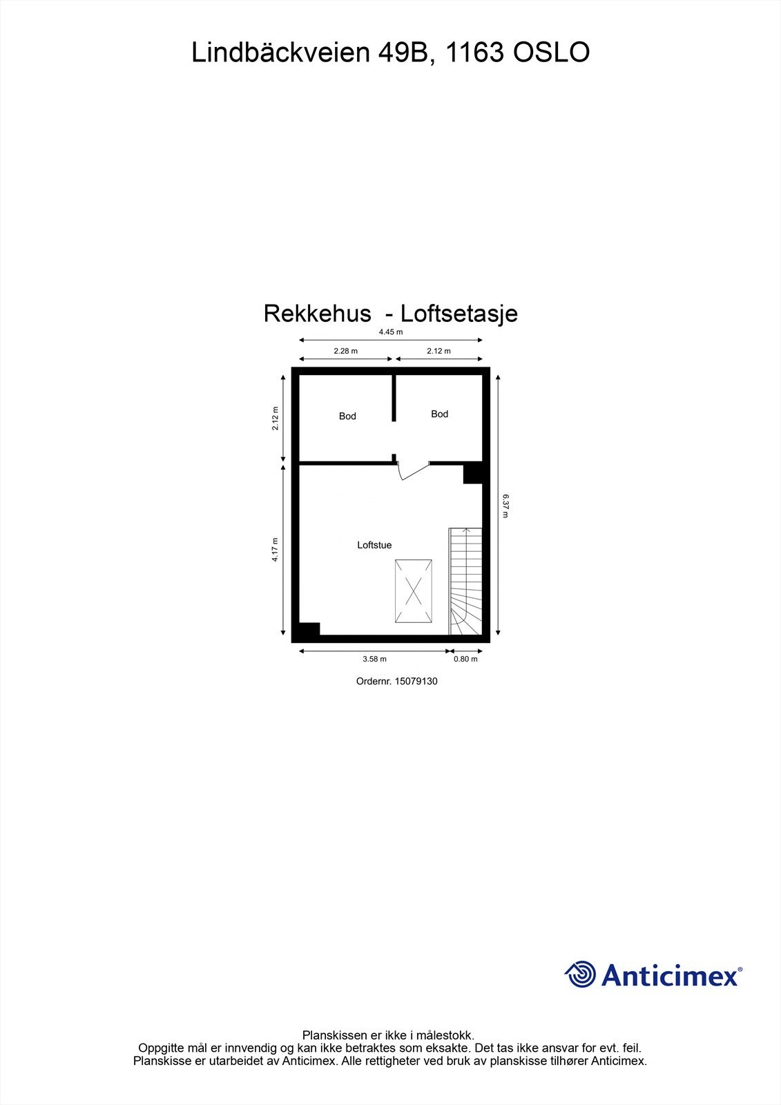 Plantegning - Loftsetasje Galleribilde