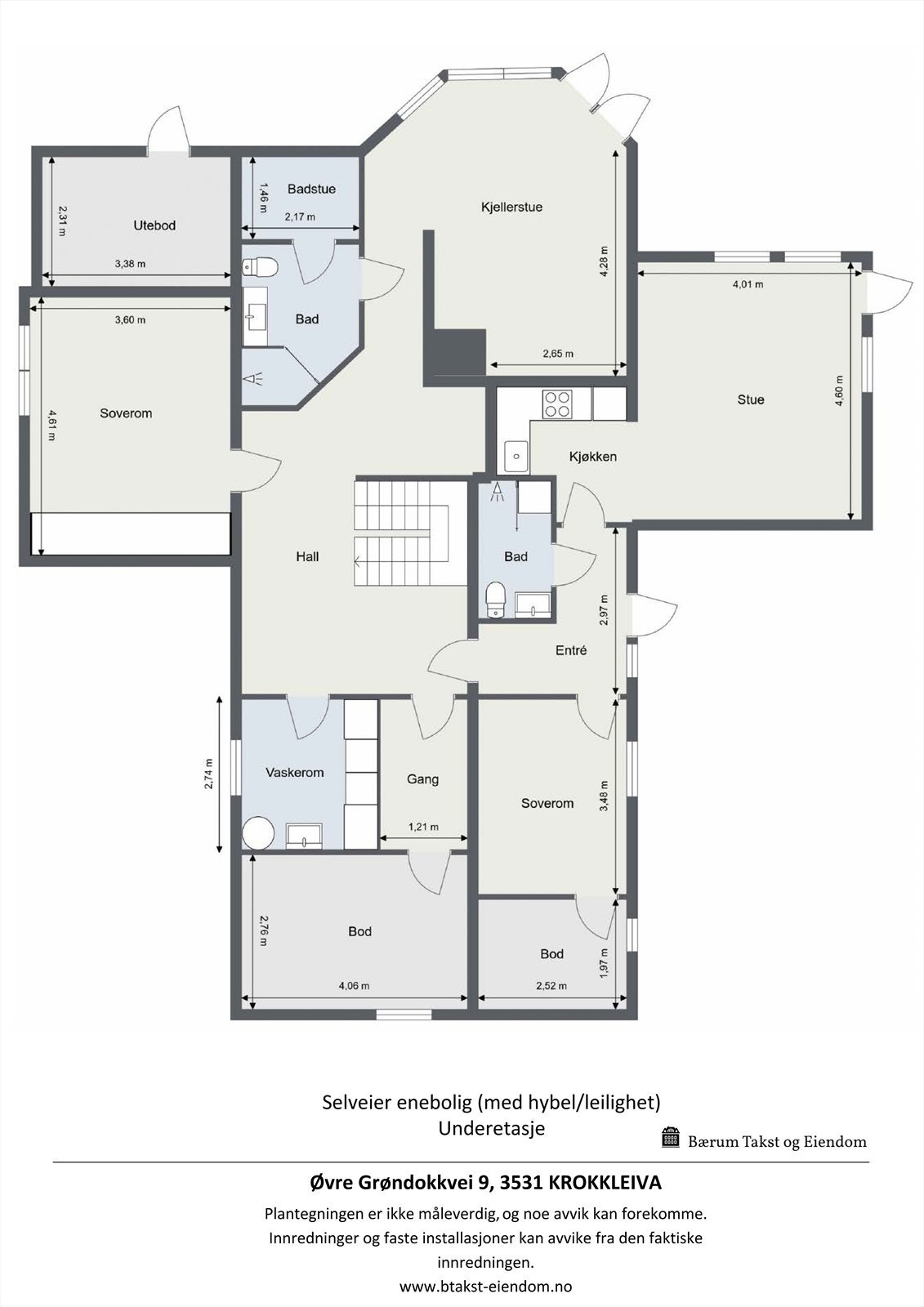 Plantegning underetasjen. Galleribilde