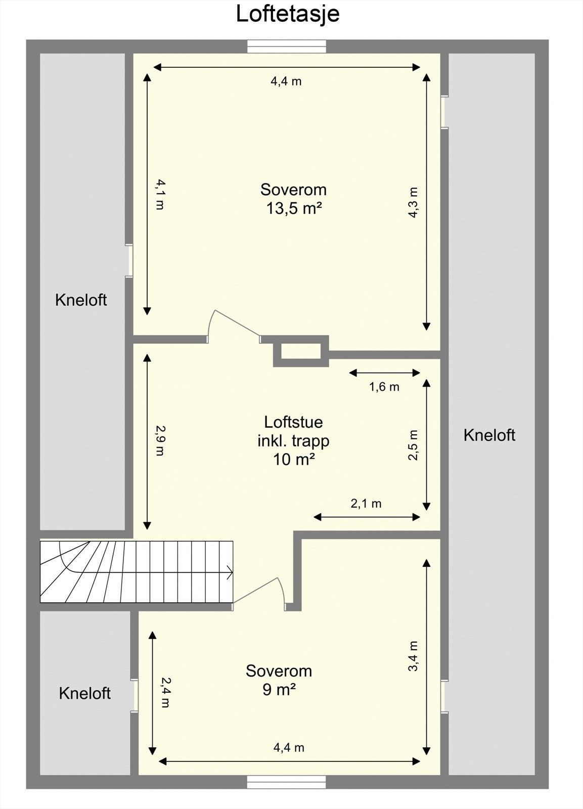 Planskisse loft. Galleribilde