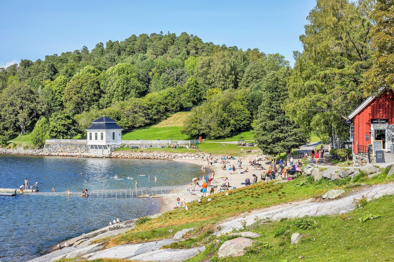 Område - Kort vei fra Kolbotn til strand og bading på feks Hvervenbukta Galleribilde