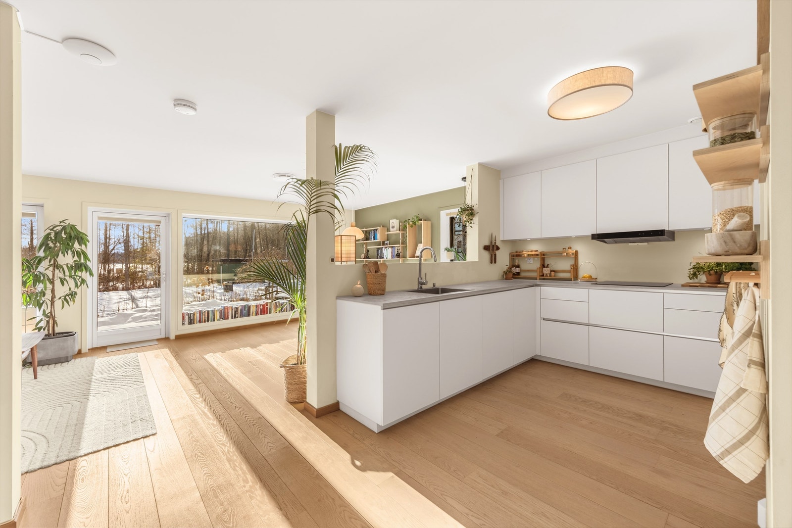 Kjøkken plassert i tilknytning til stuen Galleribilde