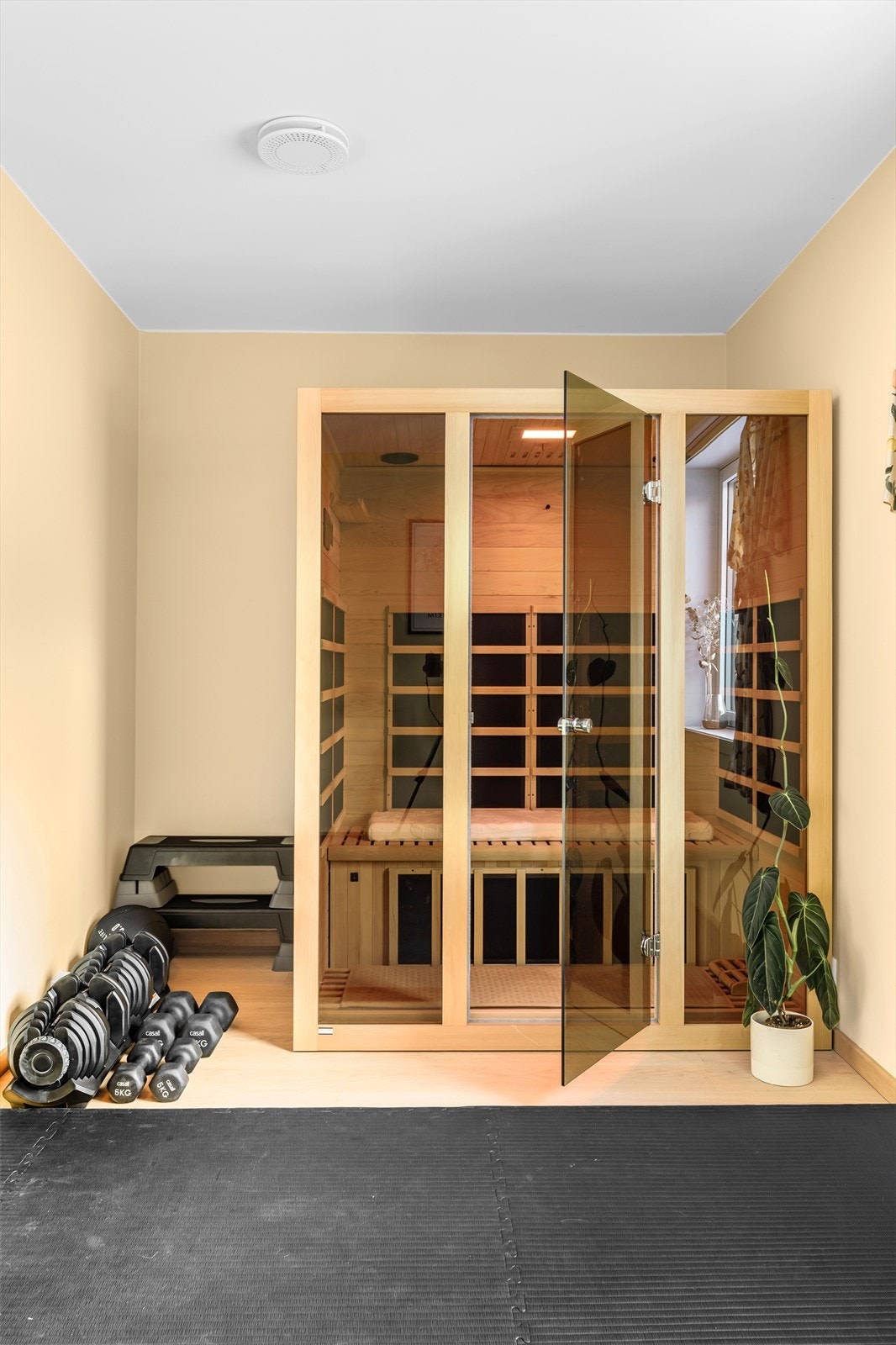 Soverom 4 - innredet som treningsrom. Infrarød badstue kan medfølger boligen om ønskelig Galleribilde
