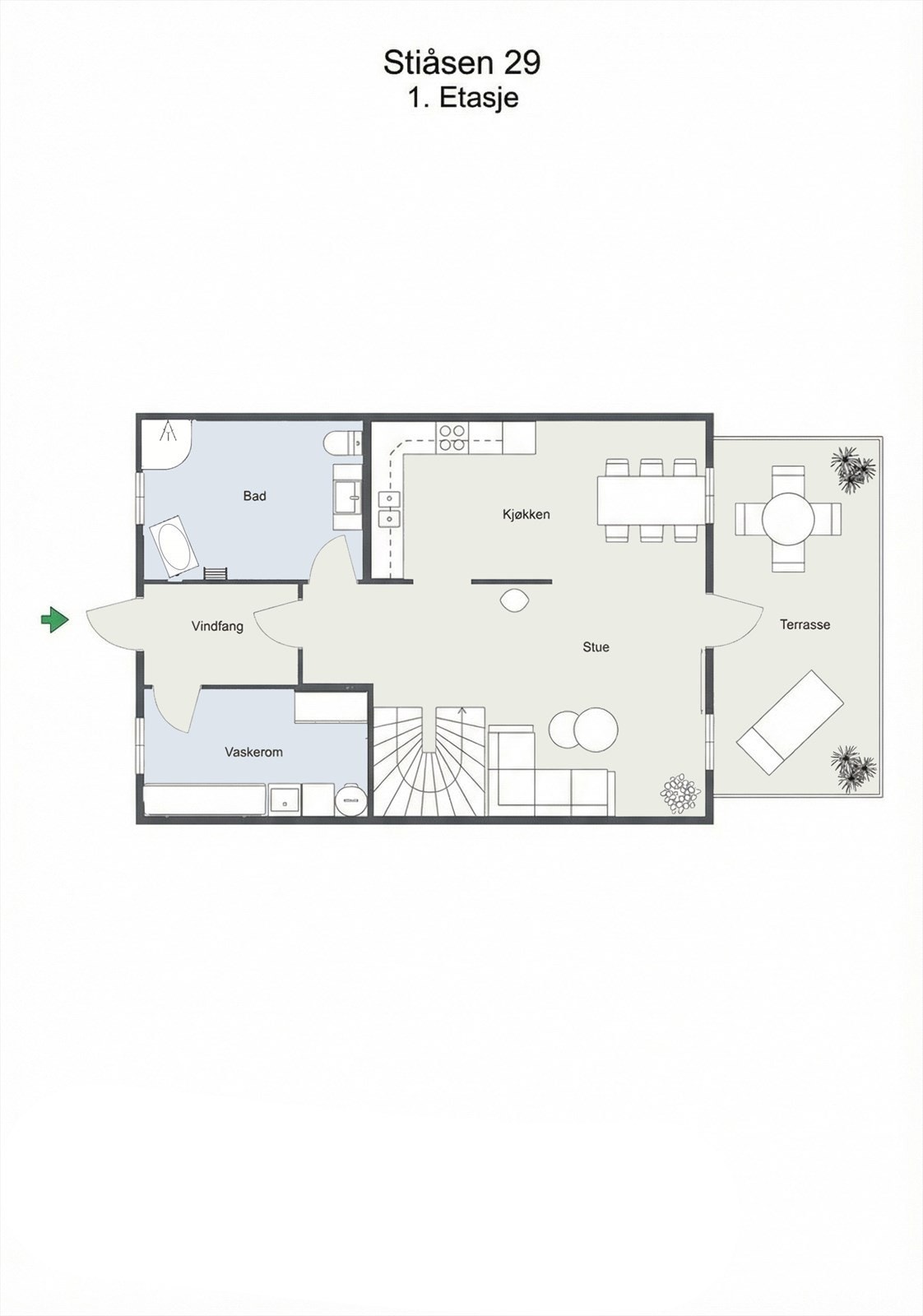 Plantegning 1.etg. Galleribilde