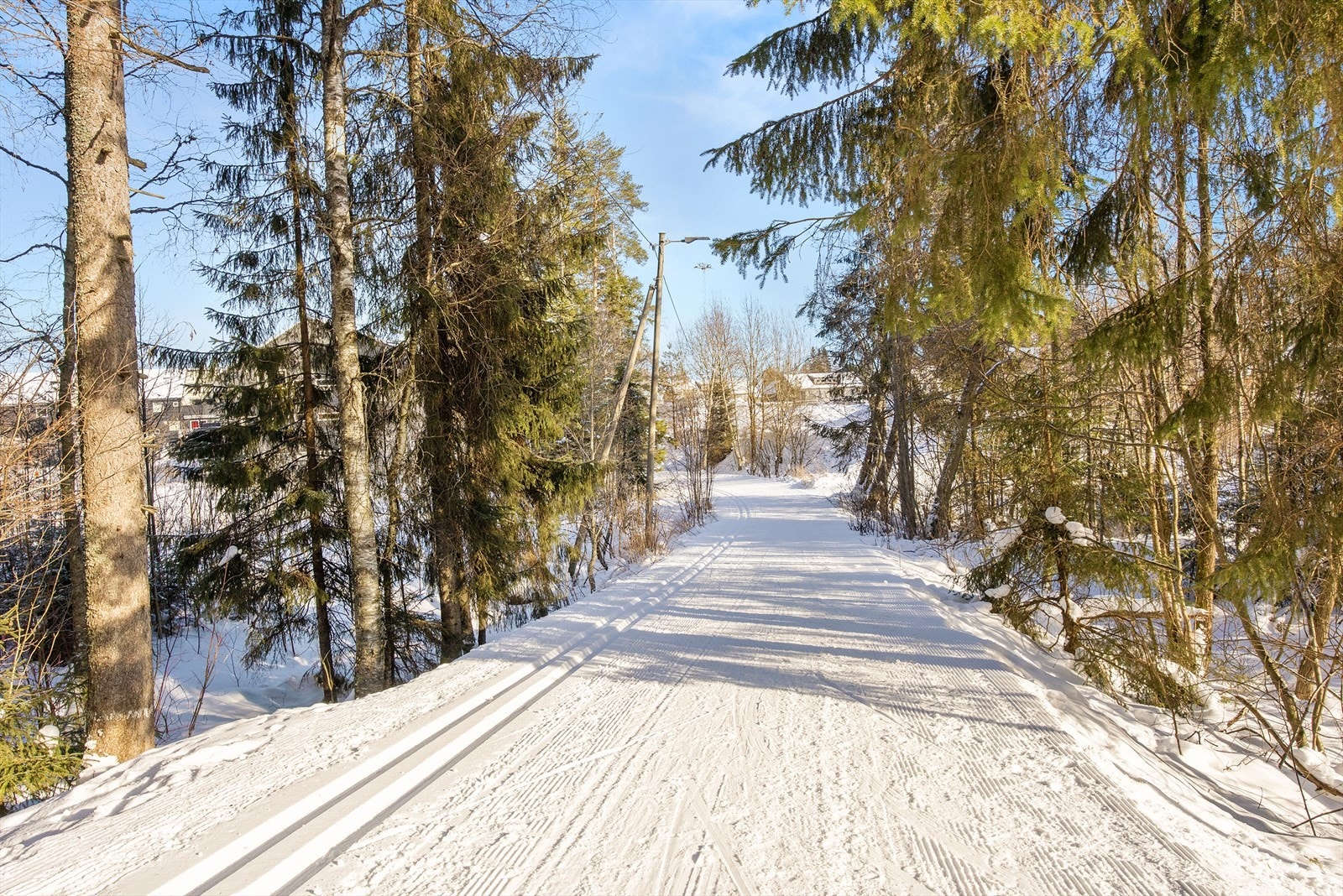 Rett utenfor døren har du skiløyper som gir tilgang til hele løypenettet i Lillomarka og Nordmarka. Galleribilde