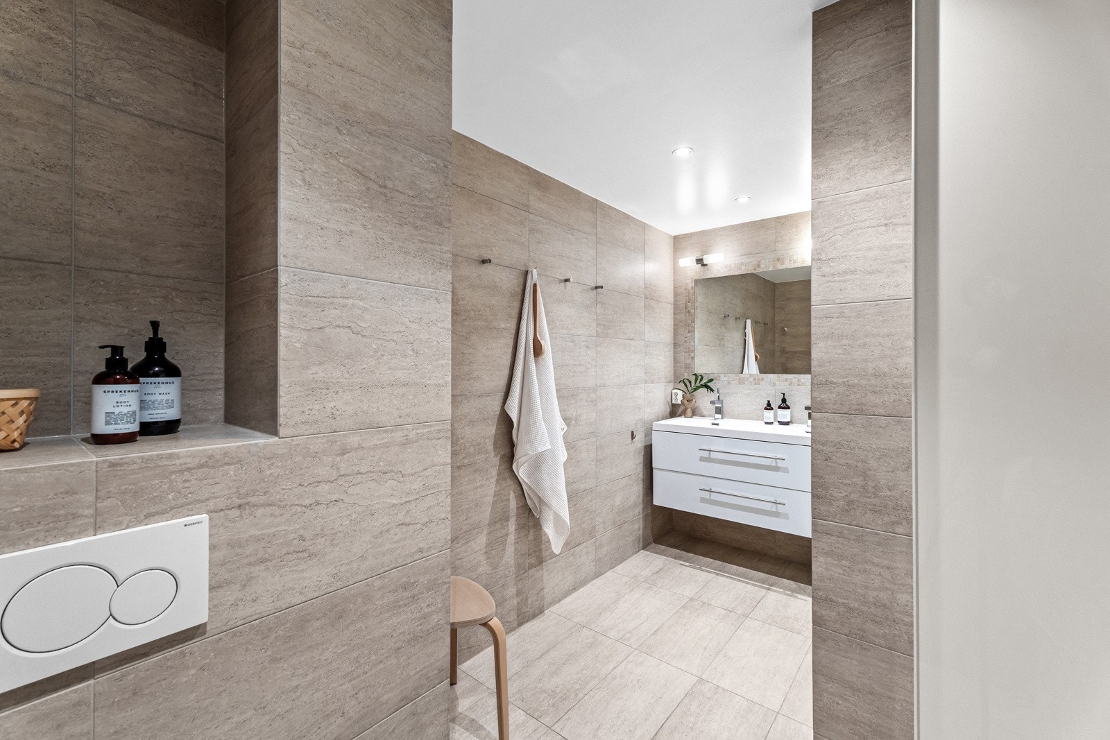 Det er opplegg for vaskemaskin. Galleribilde