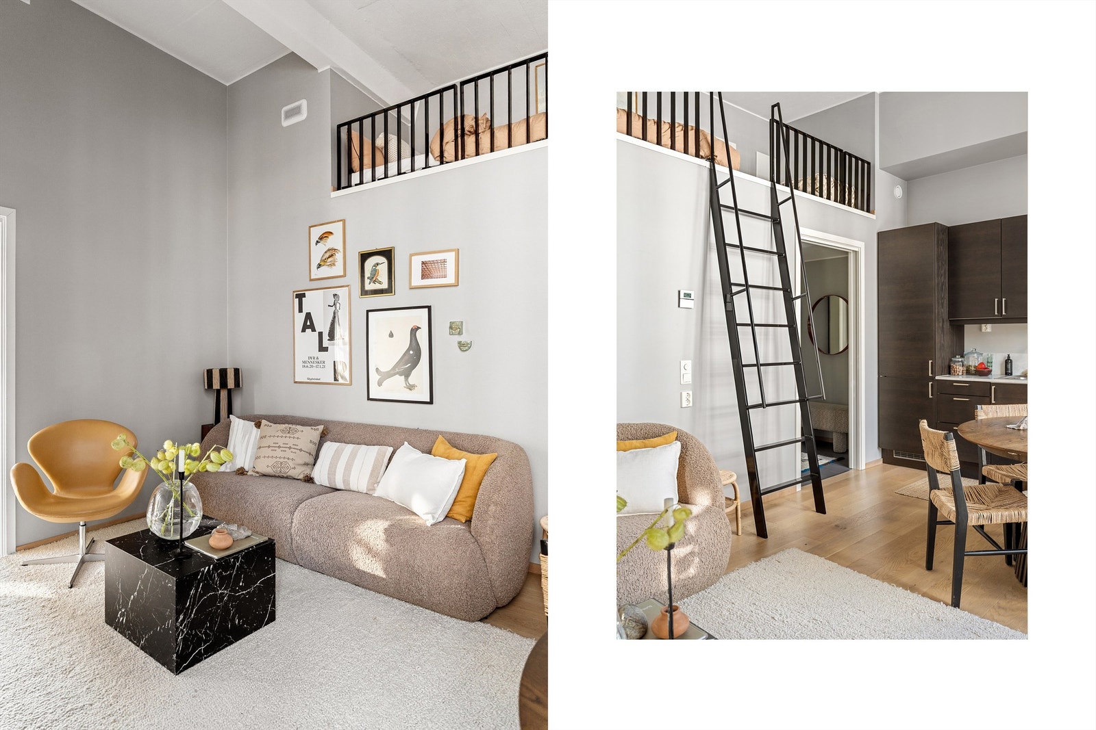 Fra stuen er det direkte tilgang til boligens romslige hems. Galleribilde