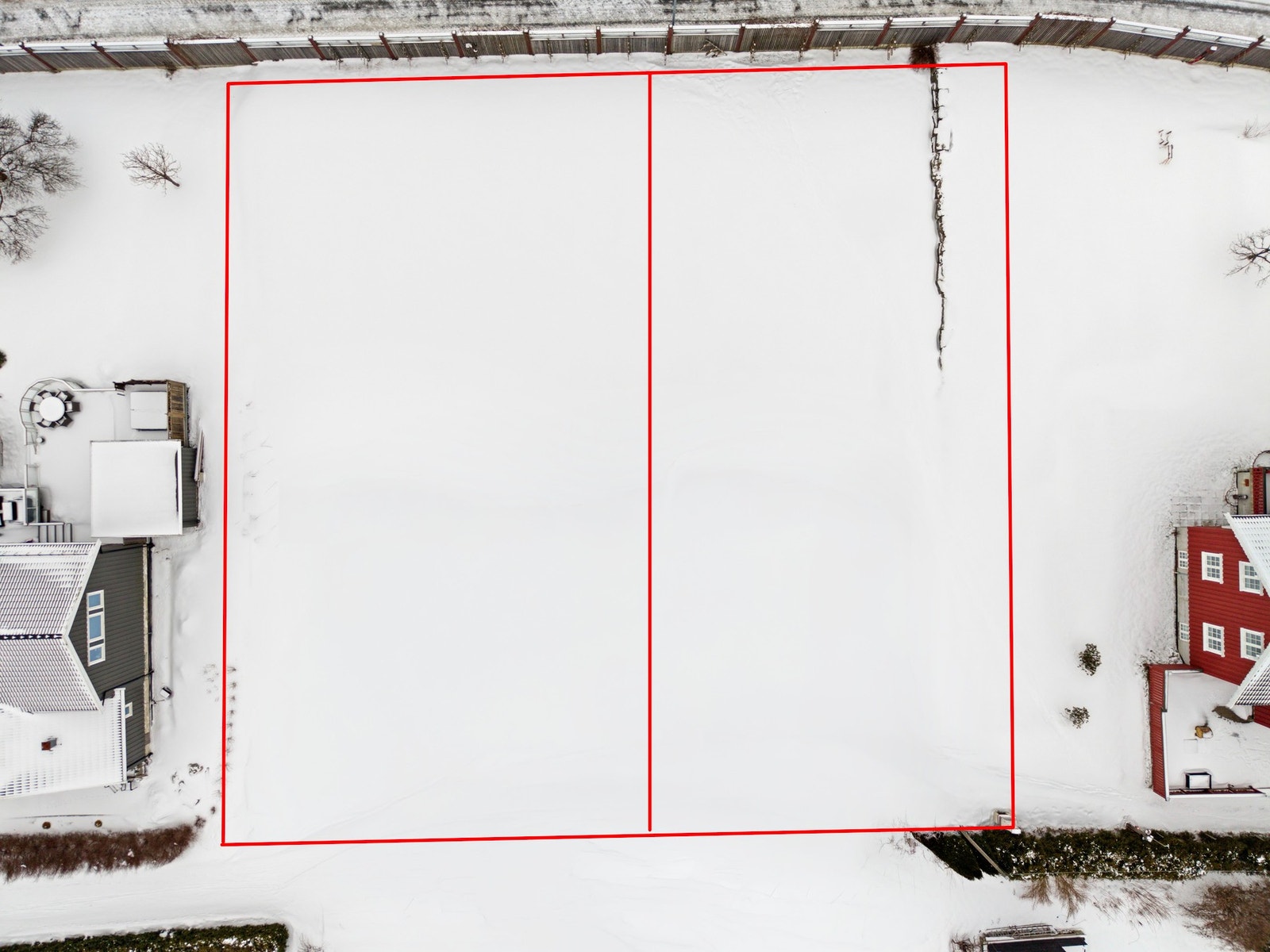Forsalg til tomtedeling. Tomtekrav enebolig 700kvm - Tomtekrav tomannsbolig 1100kvm Galleribilde