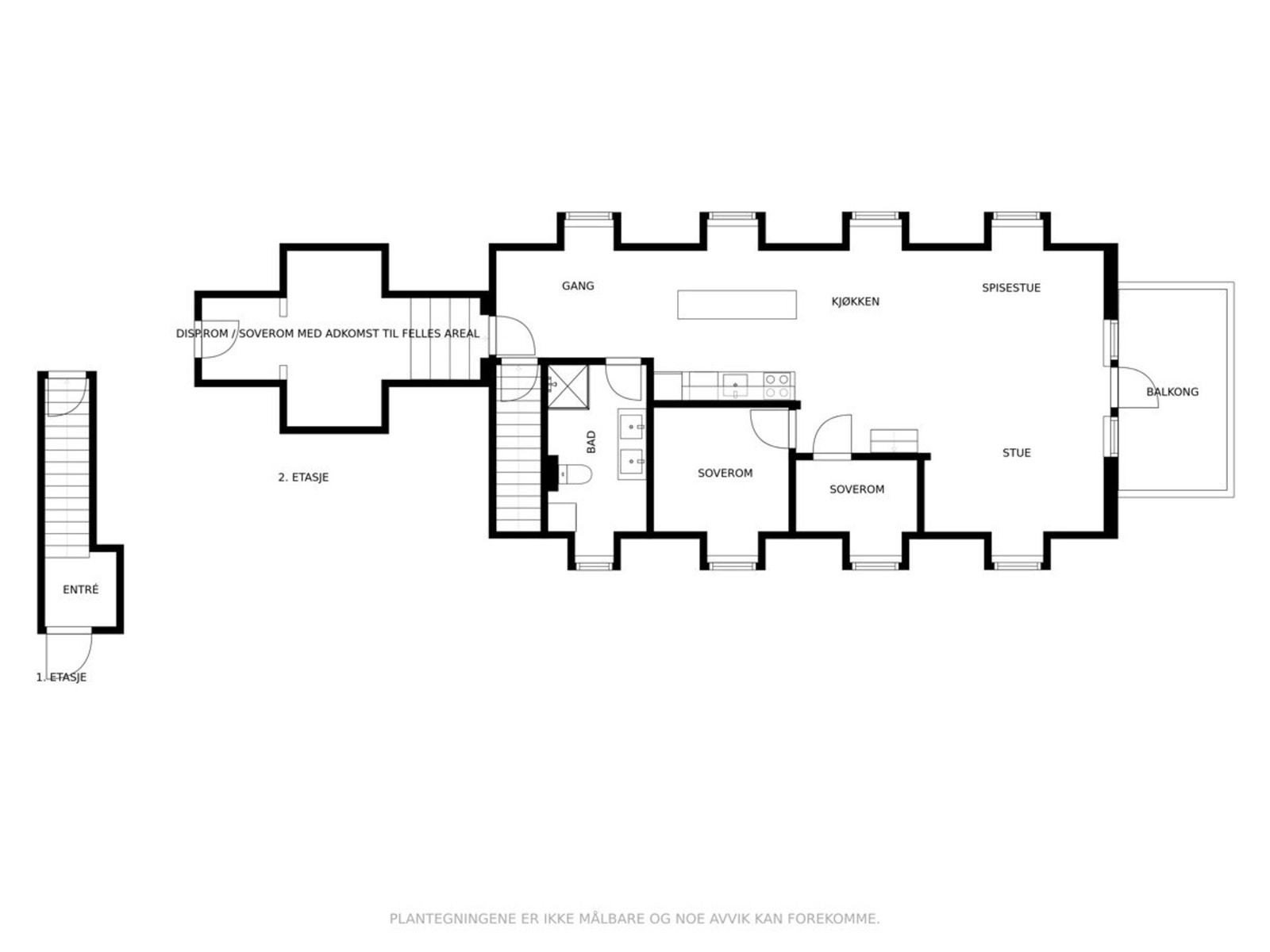Leilighetens plantegning. Galleribilde