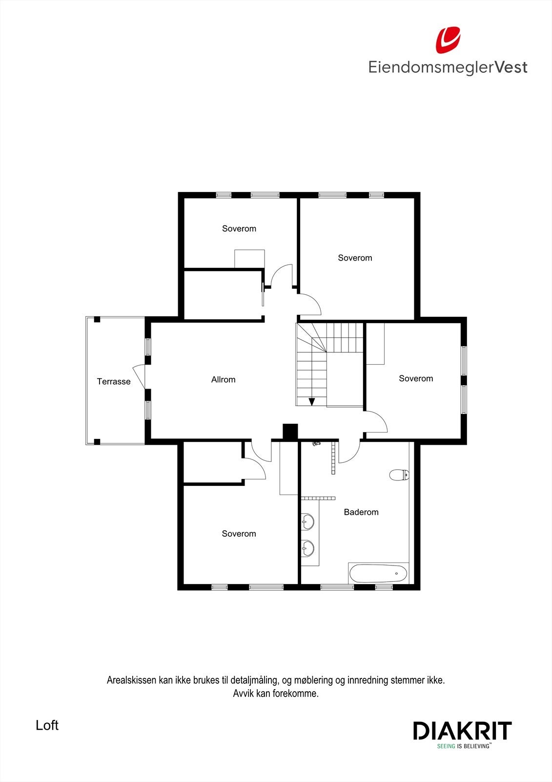 Plantegning loft Galleribilde
