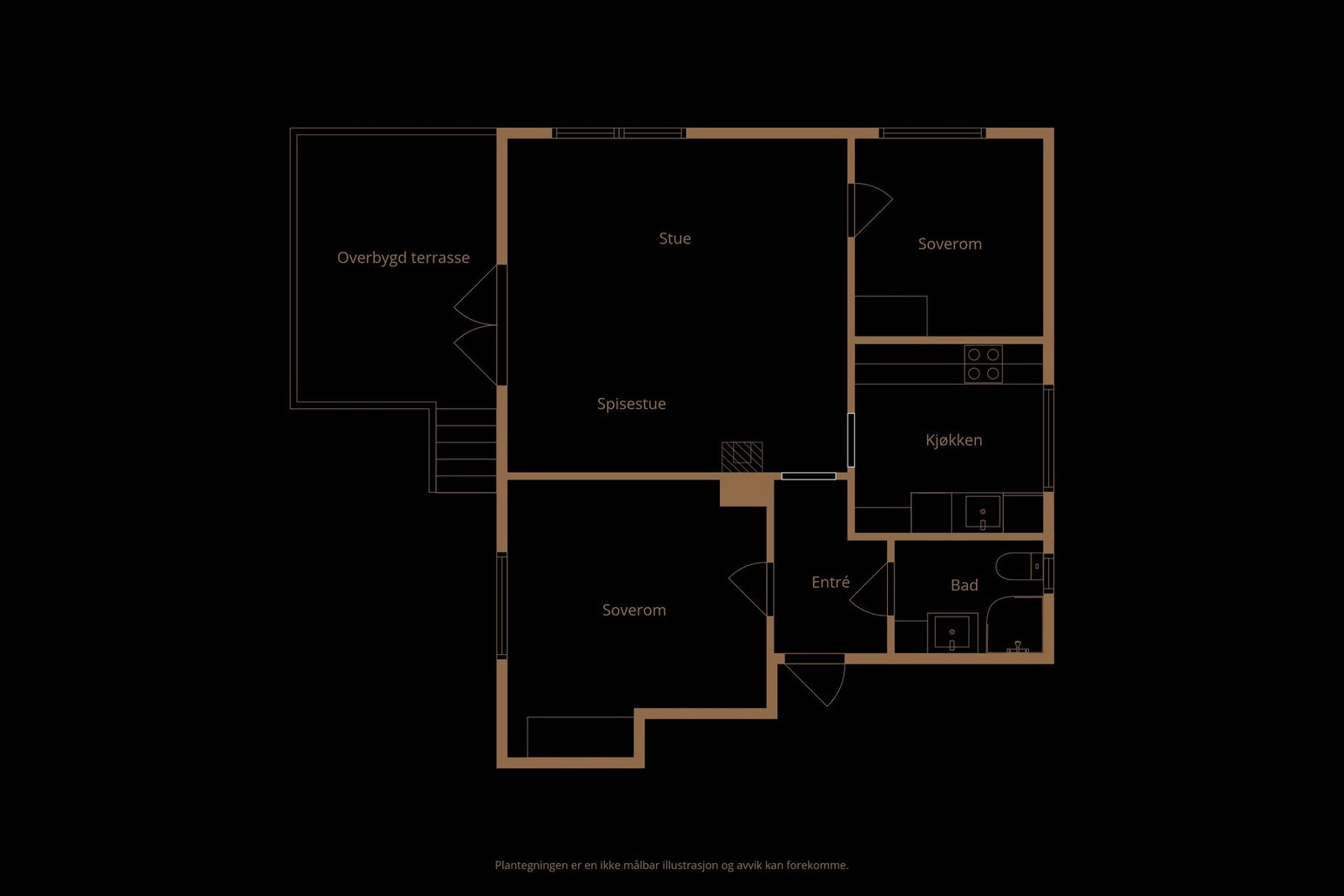 Leiligheten har en praktisk planløsning. Galleribilde