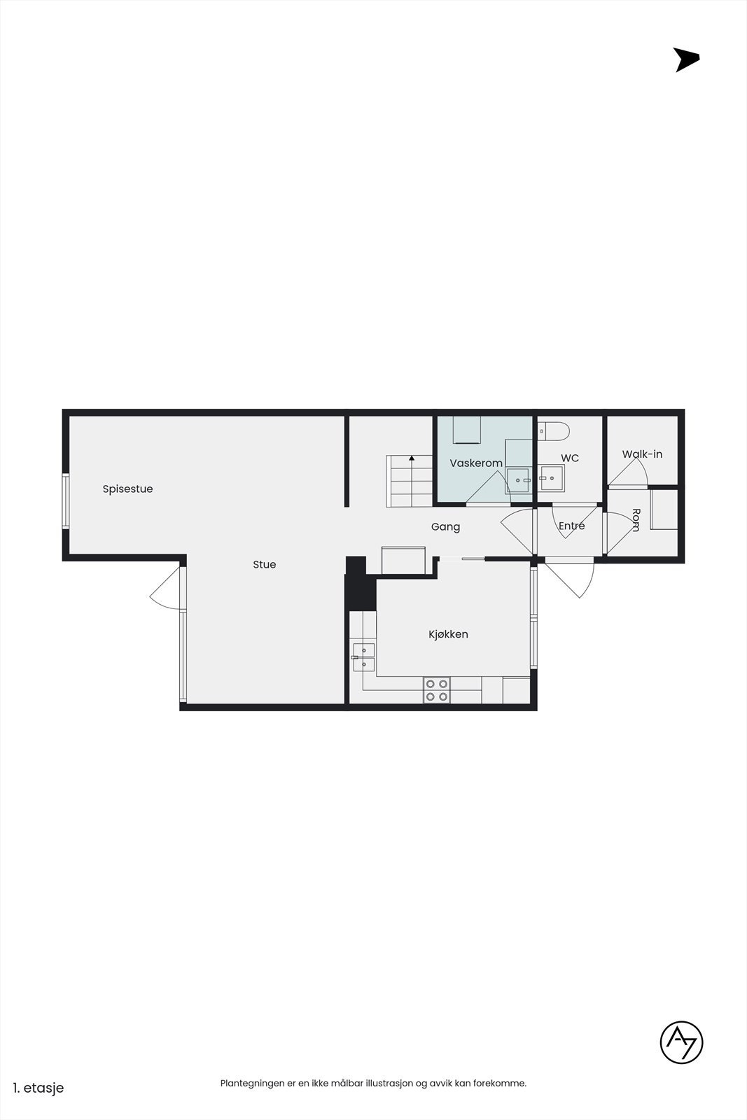 Plantegning - hovedplan. Galleribilde