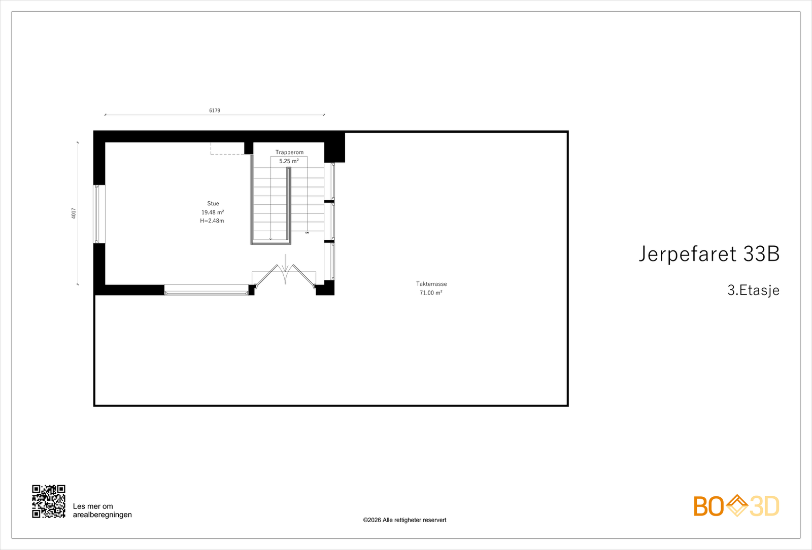 Plantegning - 3. etasje. Galleribilde